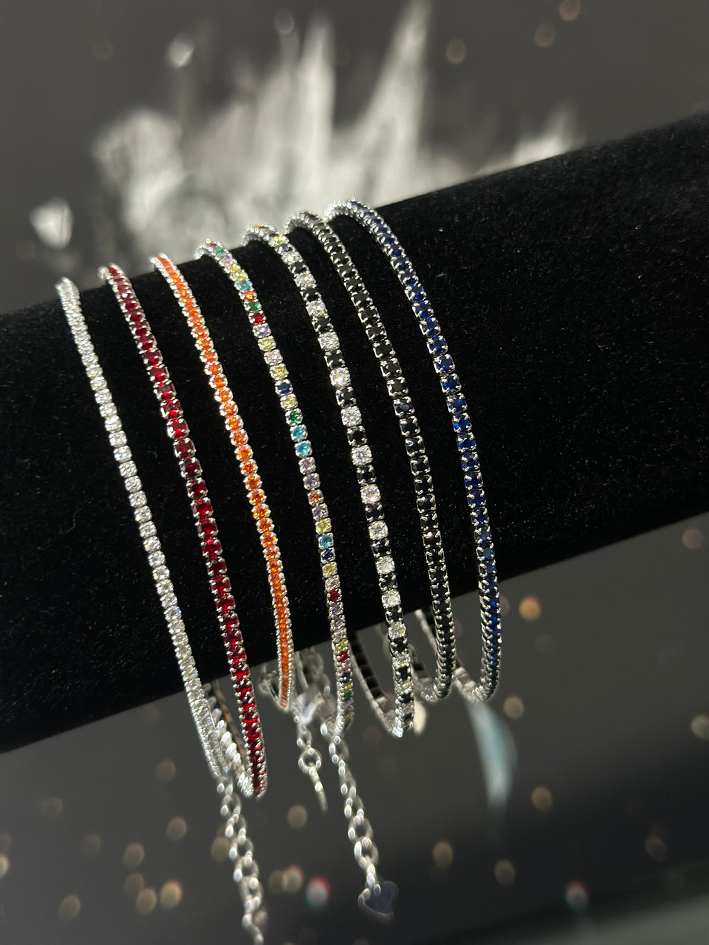 Pulsera Tennis con Extensible Plata .925