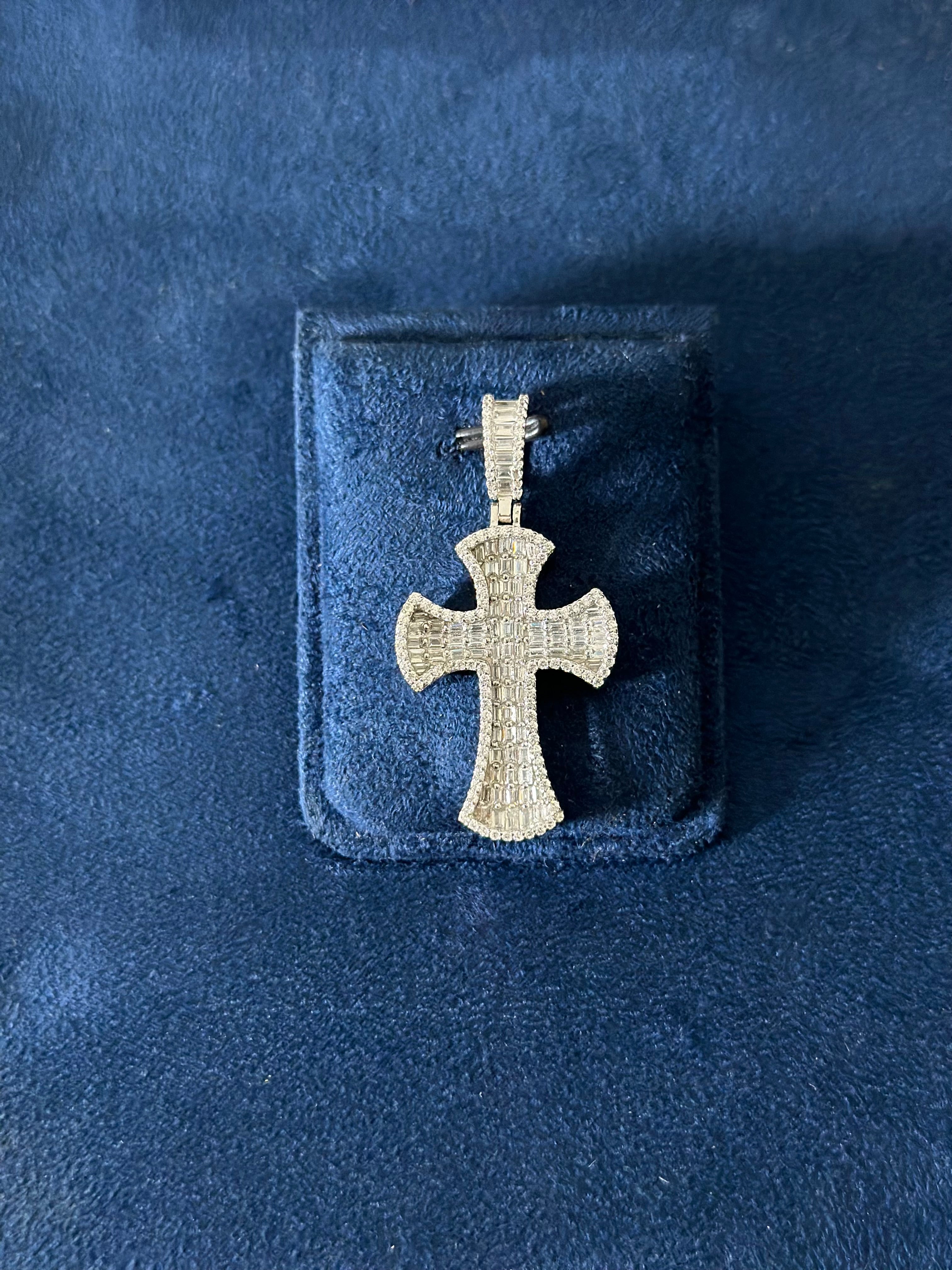 Dije Cruz Baguette Plata .925