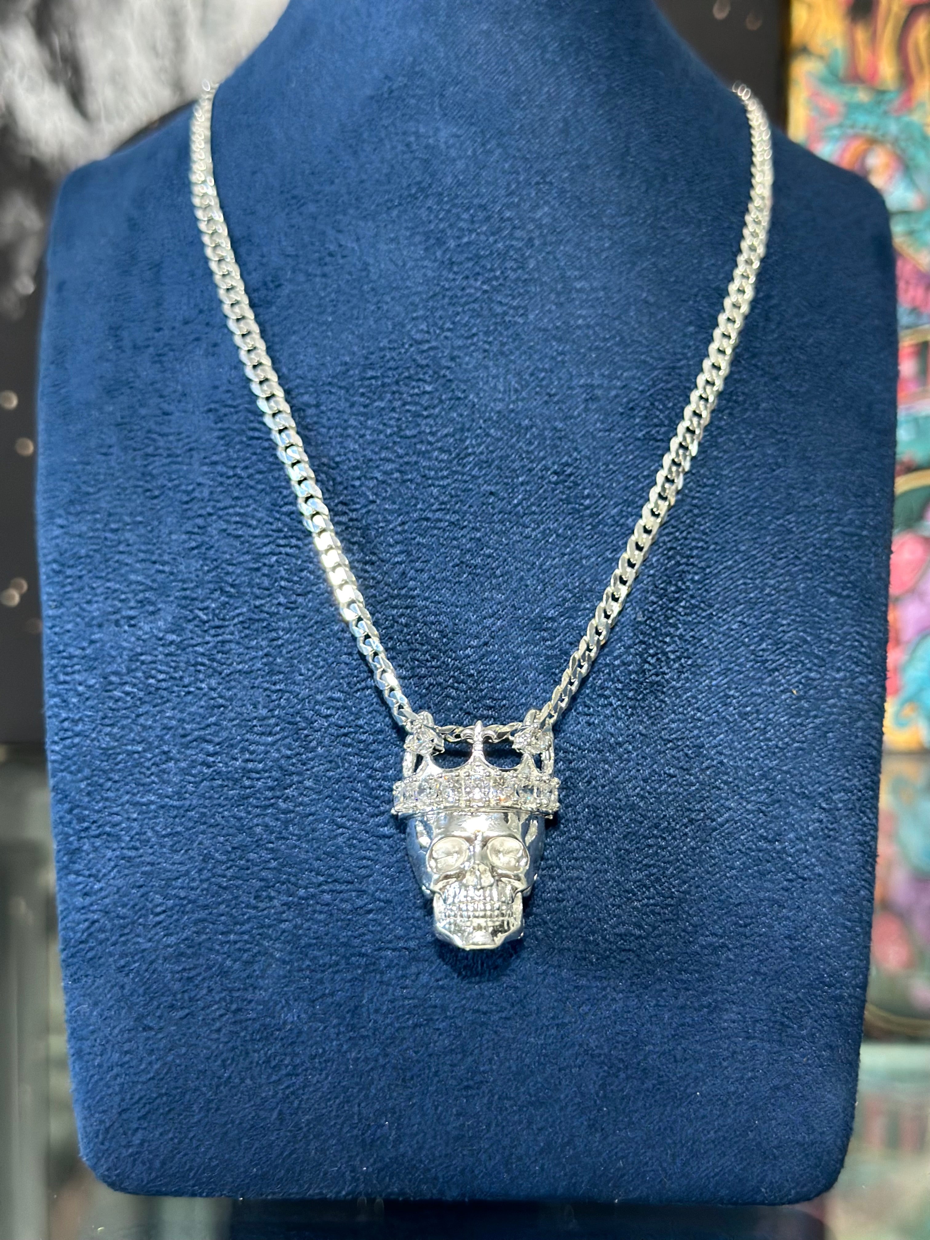 Dije King Skull Plata .925