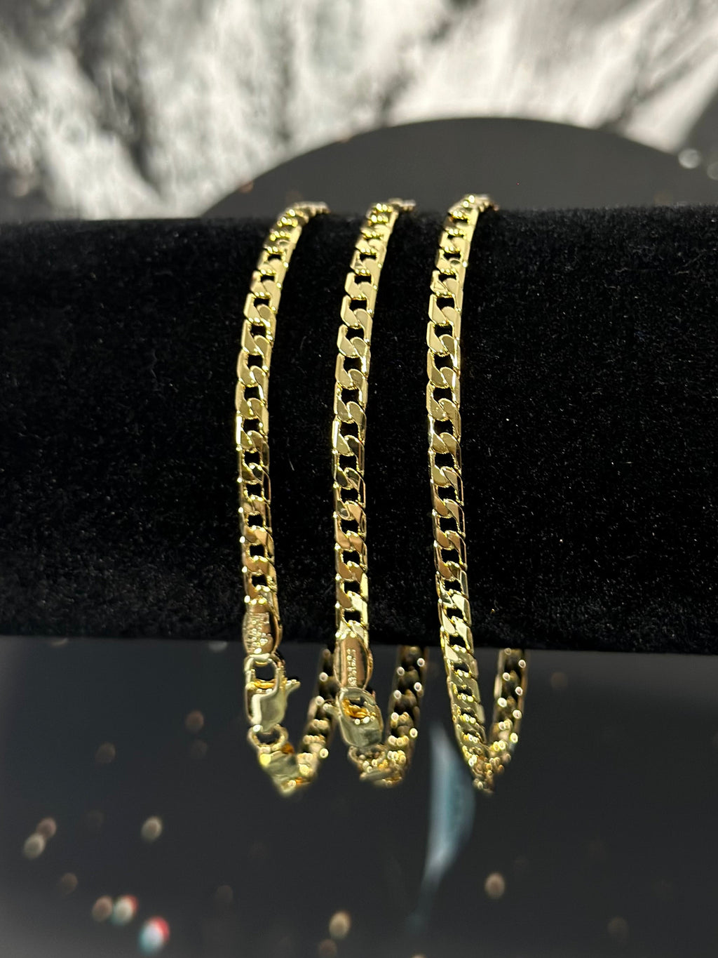 Pulsera Barbada 4mm Oro Laminado