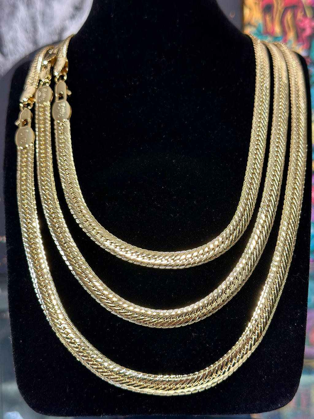 Cadena Serpiente 7mm Oro Laminado