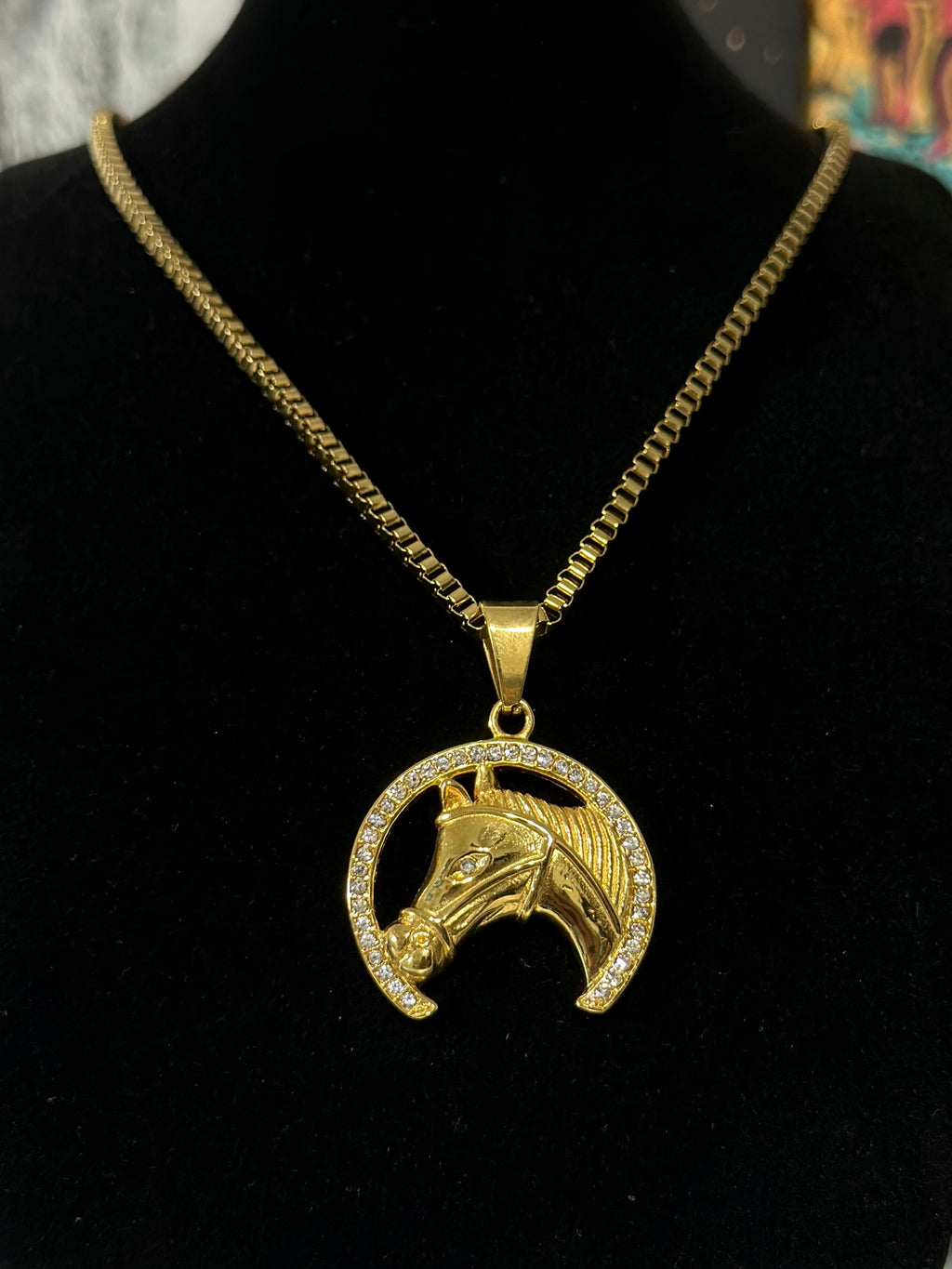 Dije Herradura Caballo Acero