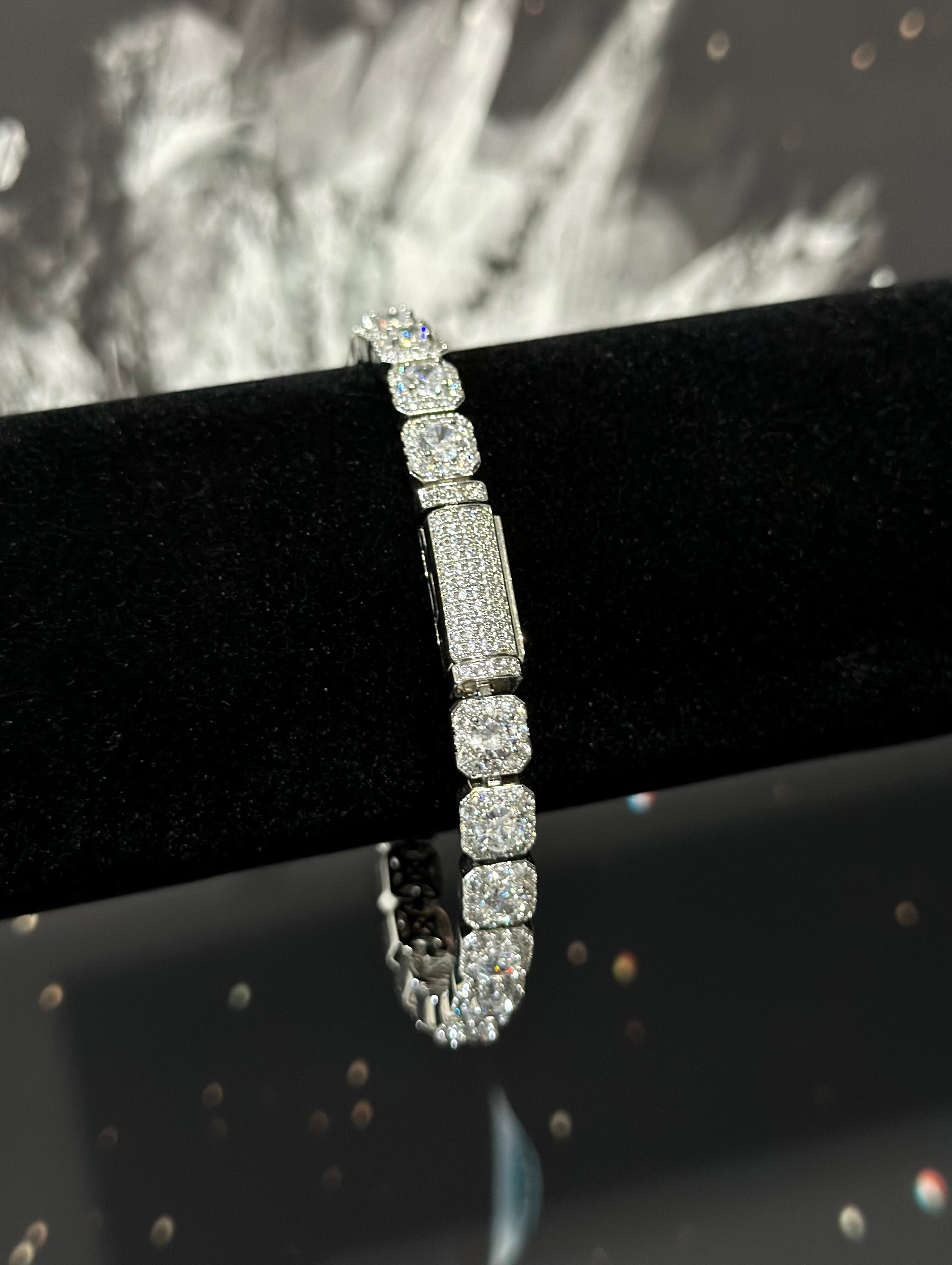 Pulsera Tennis Squared Laminado 18k