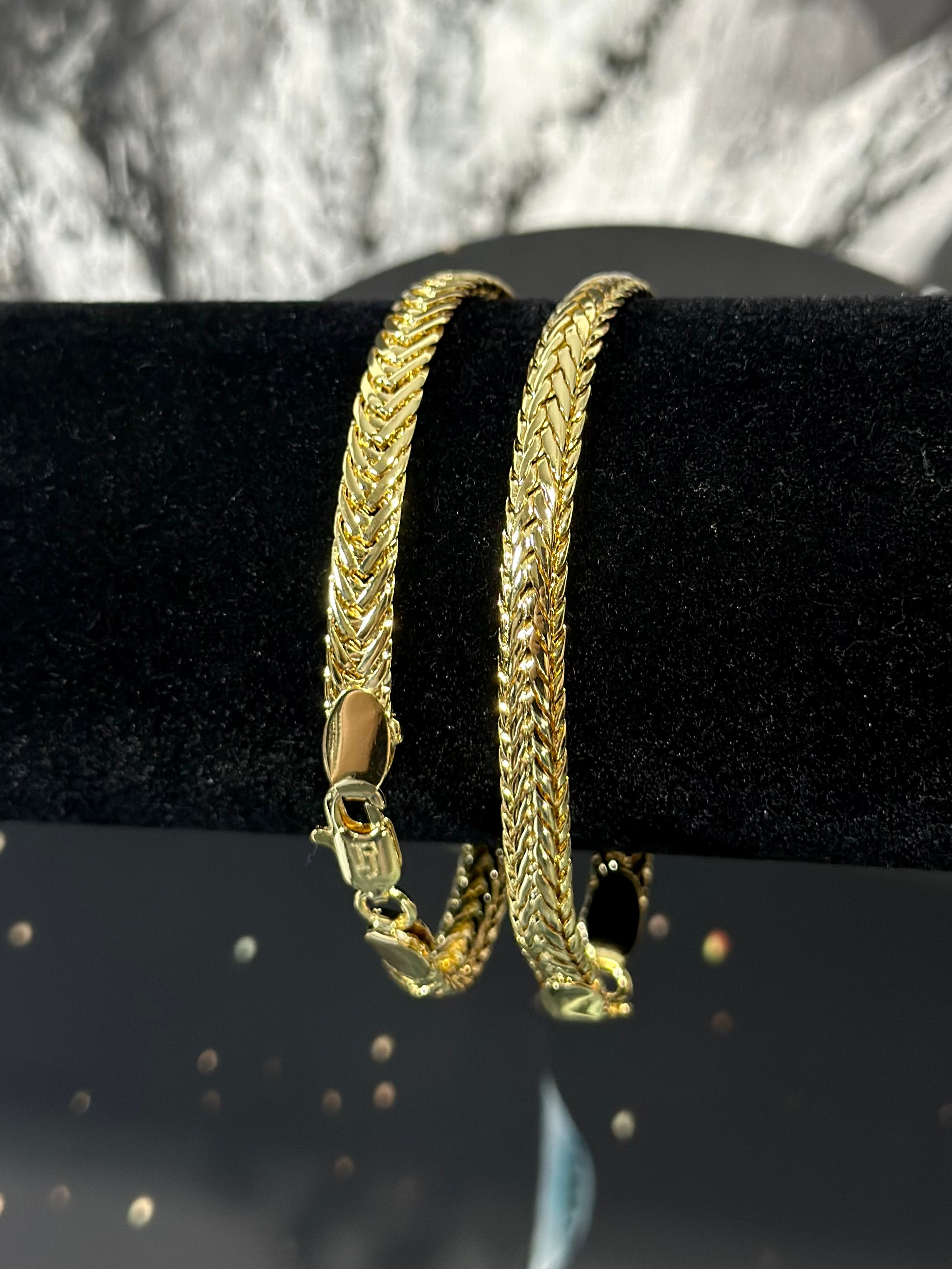 Pulsera Foxtail 6.1mm Oro Laminado