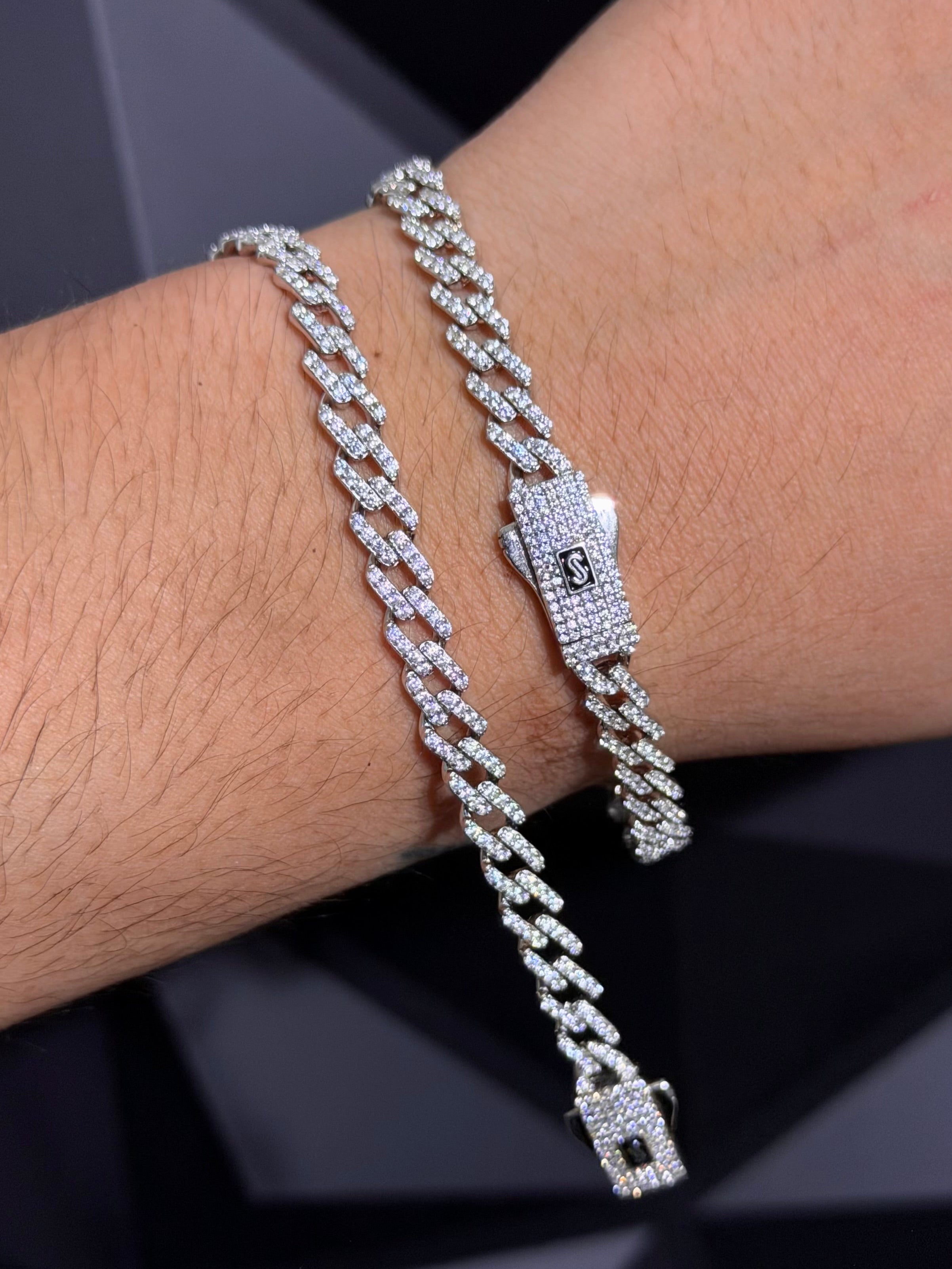 Pulsera Monaco 6mm Plata .925