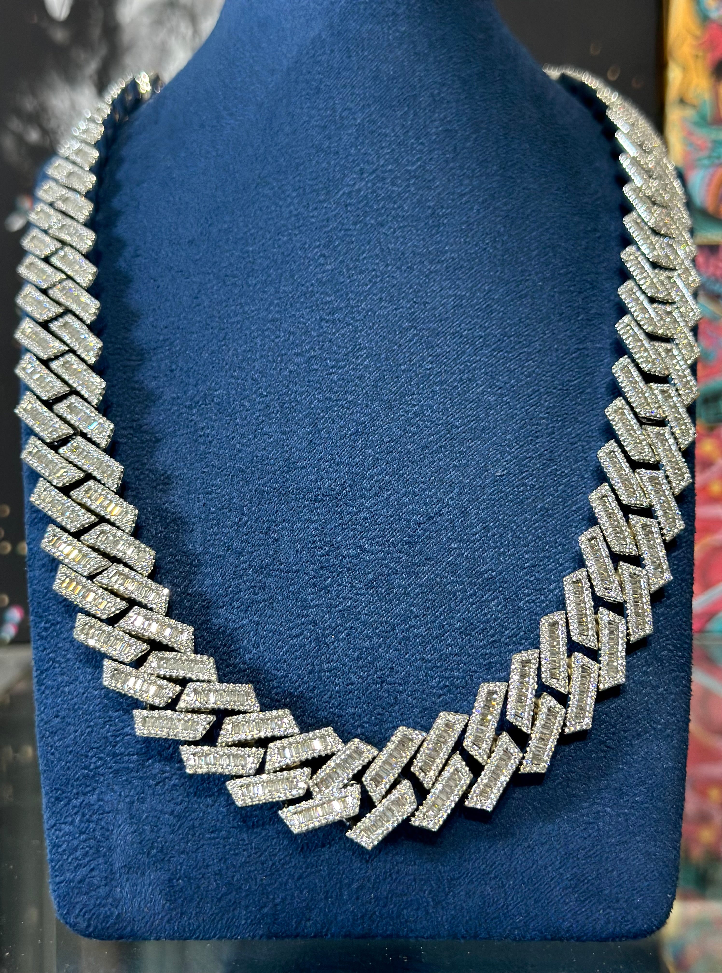 Cadena Miami Baguette Laminado 18k