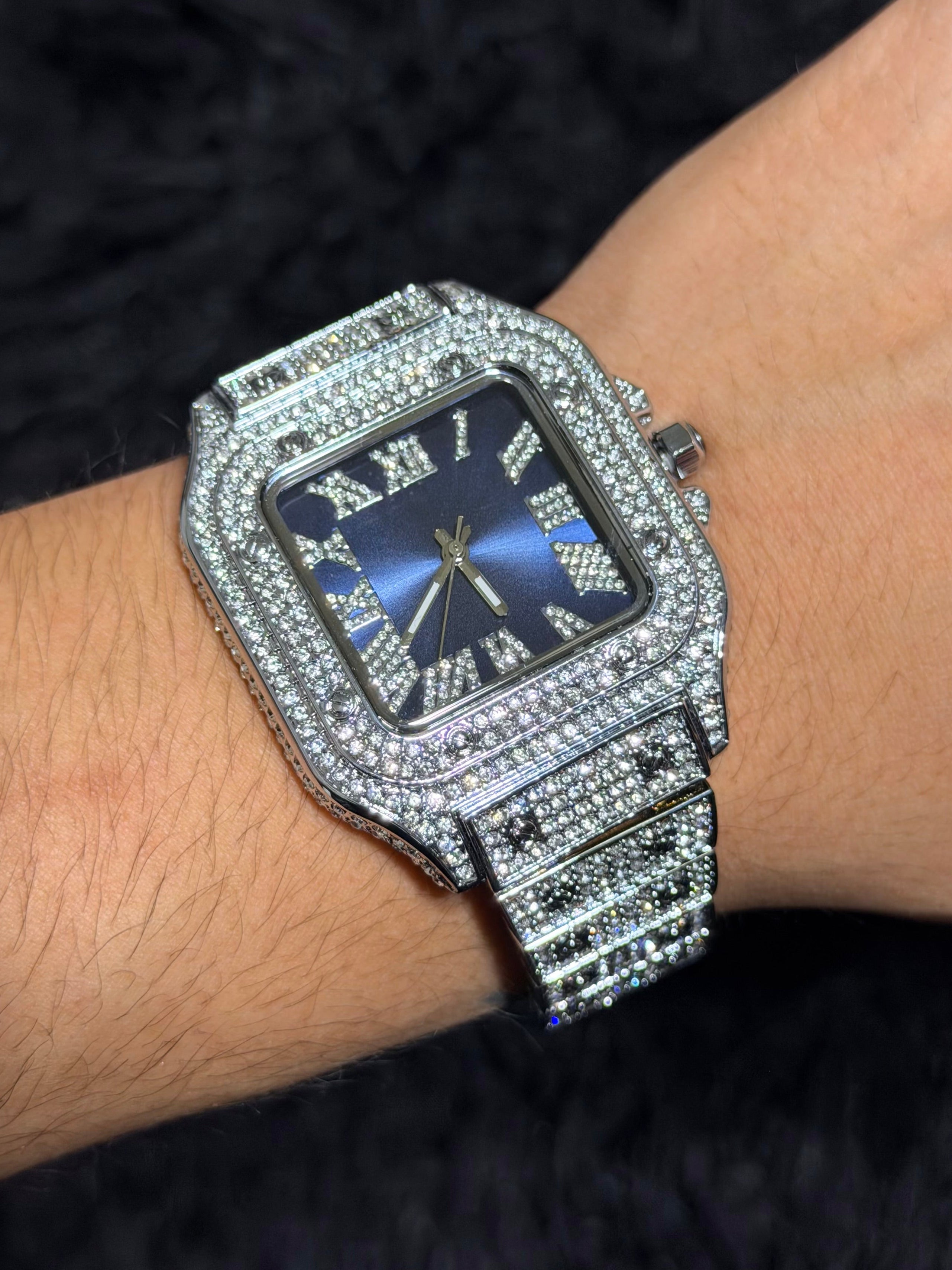 Reloj ICED Santos Deluxe Cara Azul