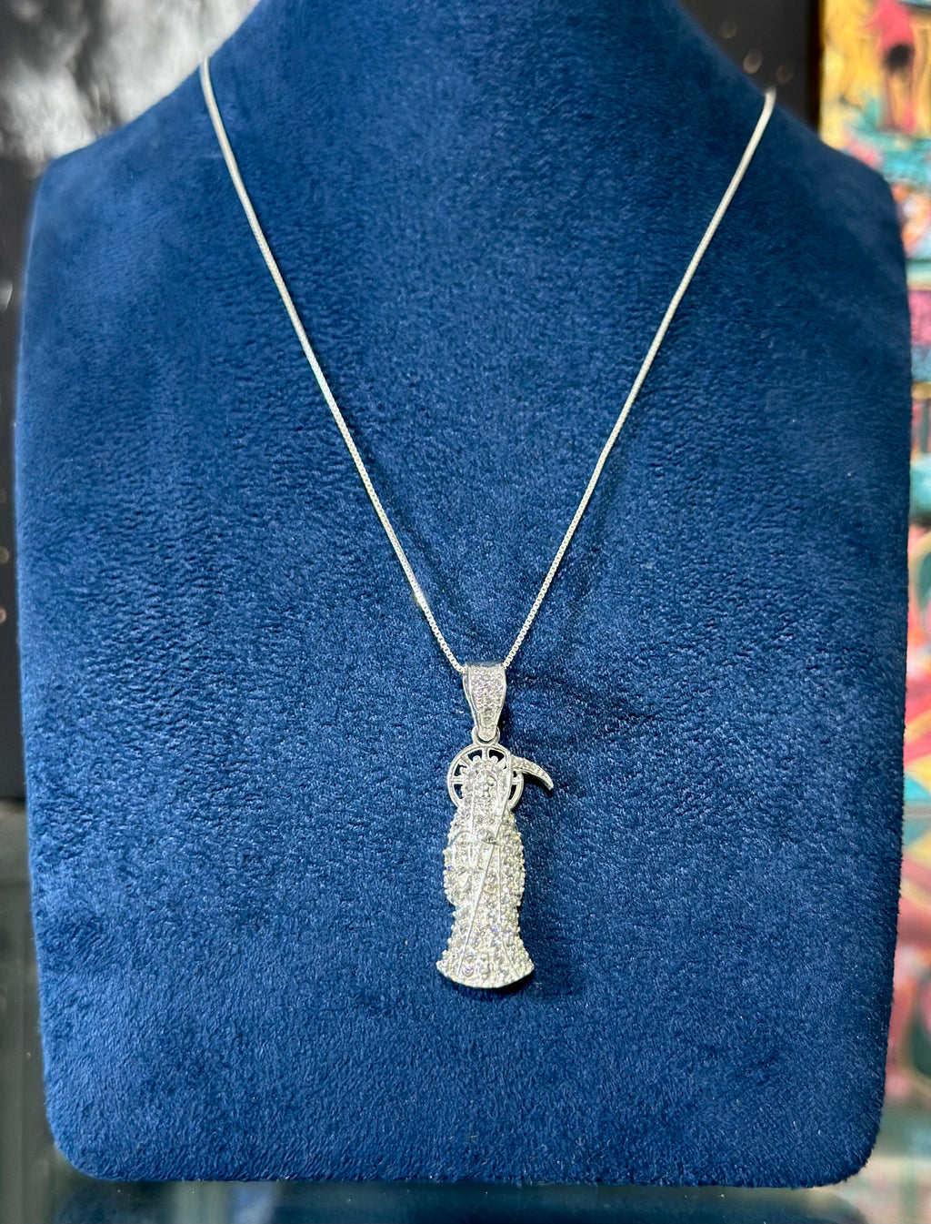 Dije Santa Muerte Mini Plata .925