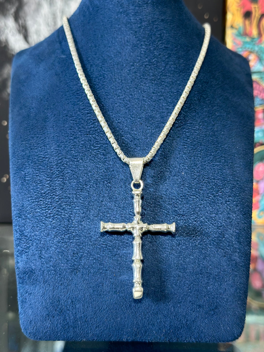 Dije Cruz Hueso Plata .925