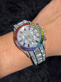 Reloj ICED Rainbow Baguette