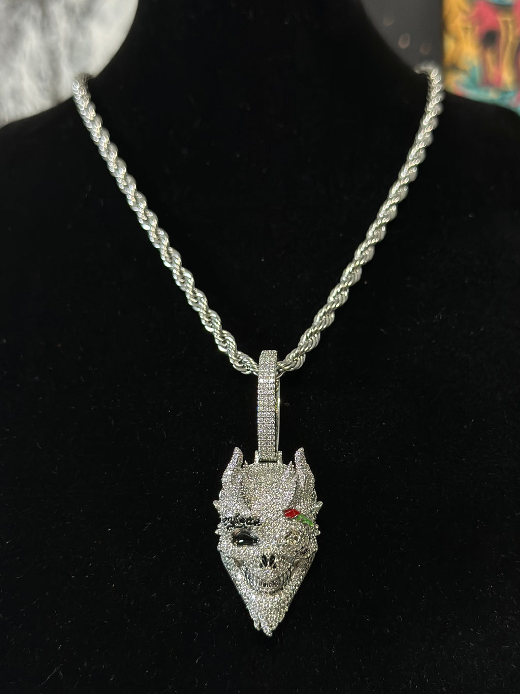 Dije Skull Mask Laminado 18k