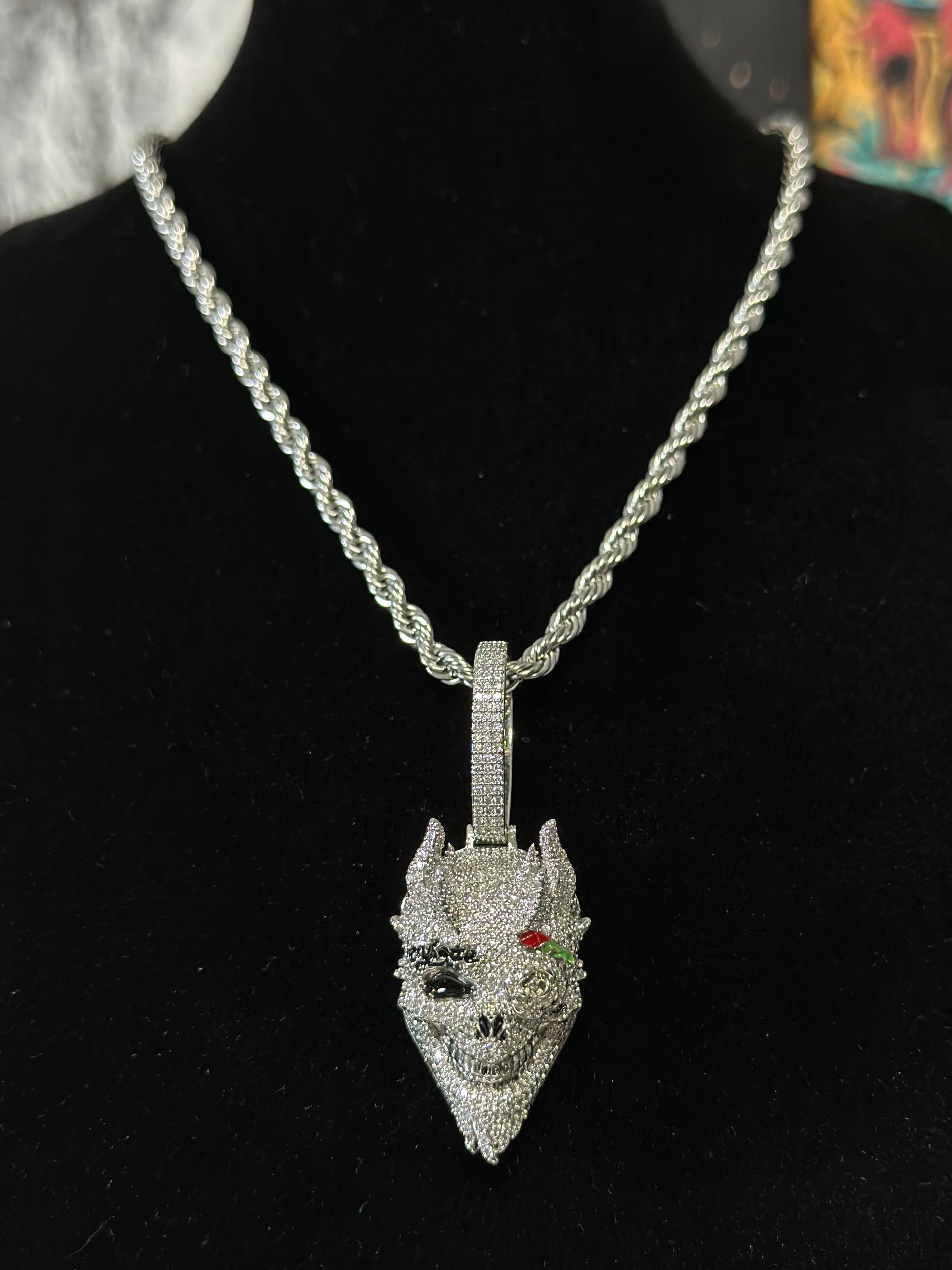 Dije Skull Mask Laminado 18k