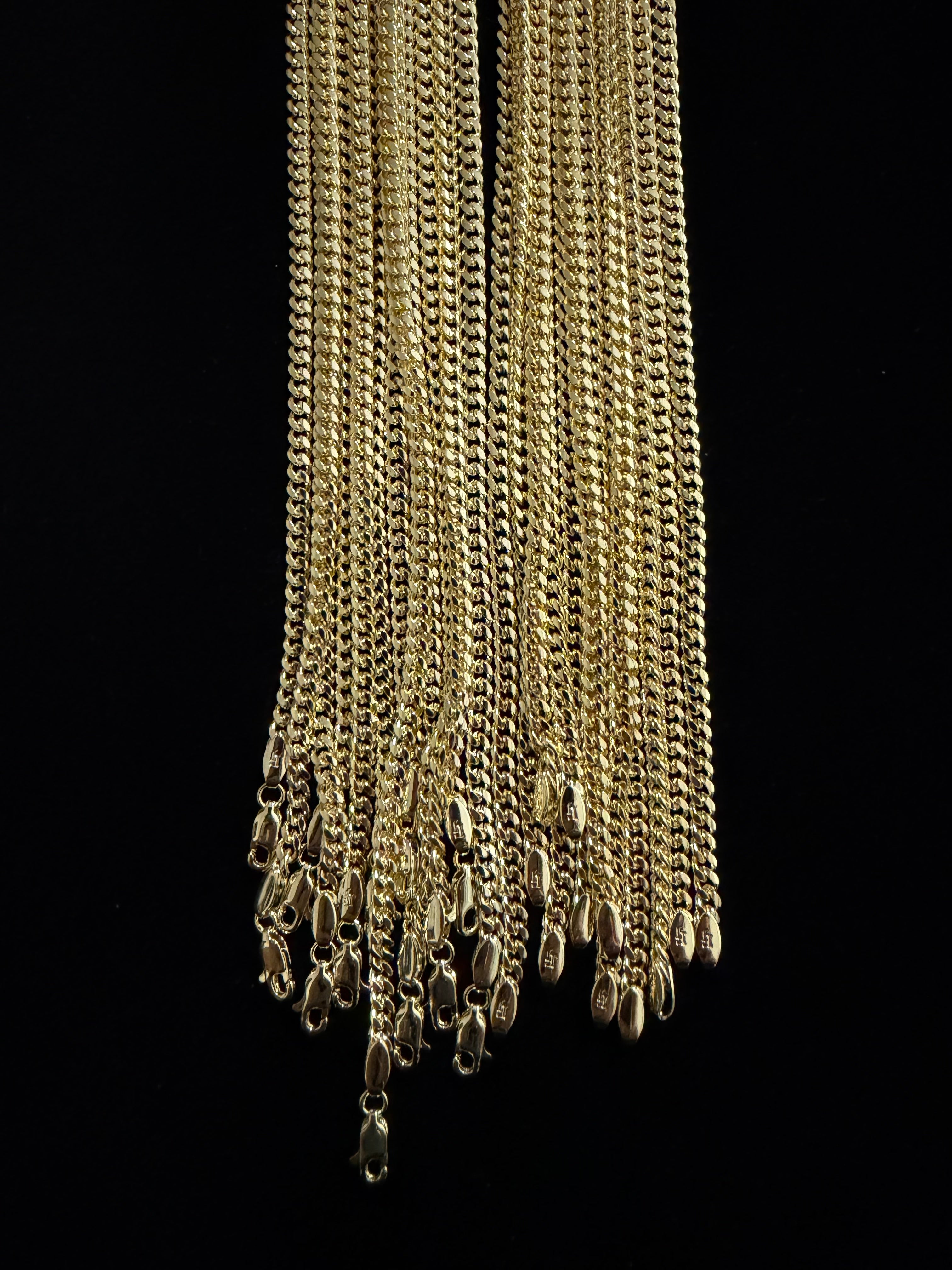 Cadena Cubana 3.5mm Oro Laminado