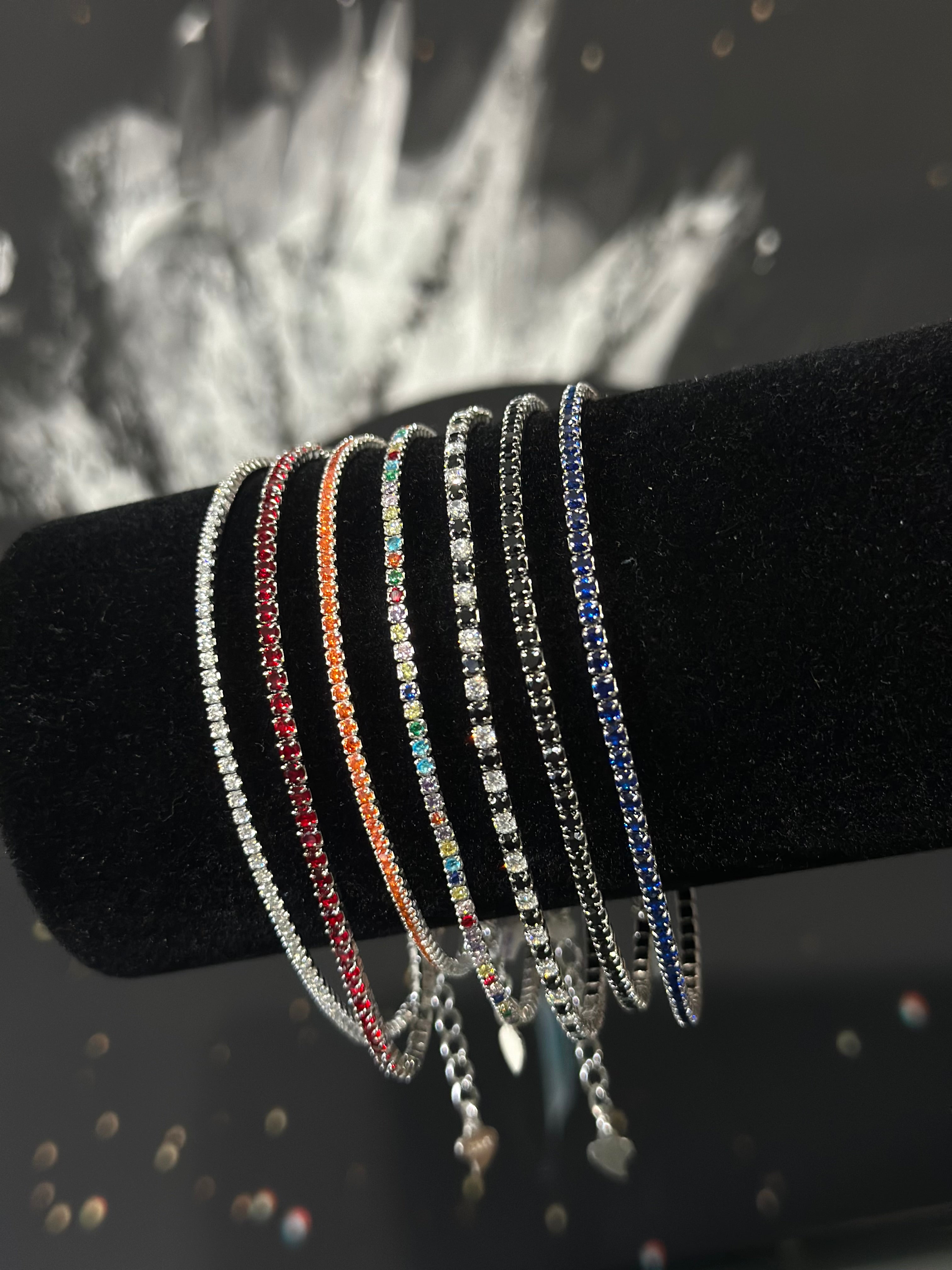 Pulsera Tennis con Extensible Plata .925