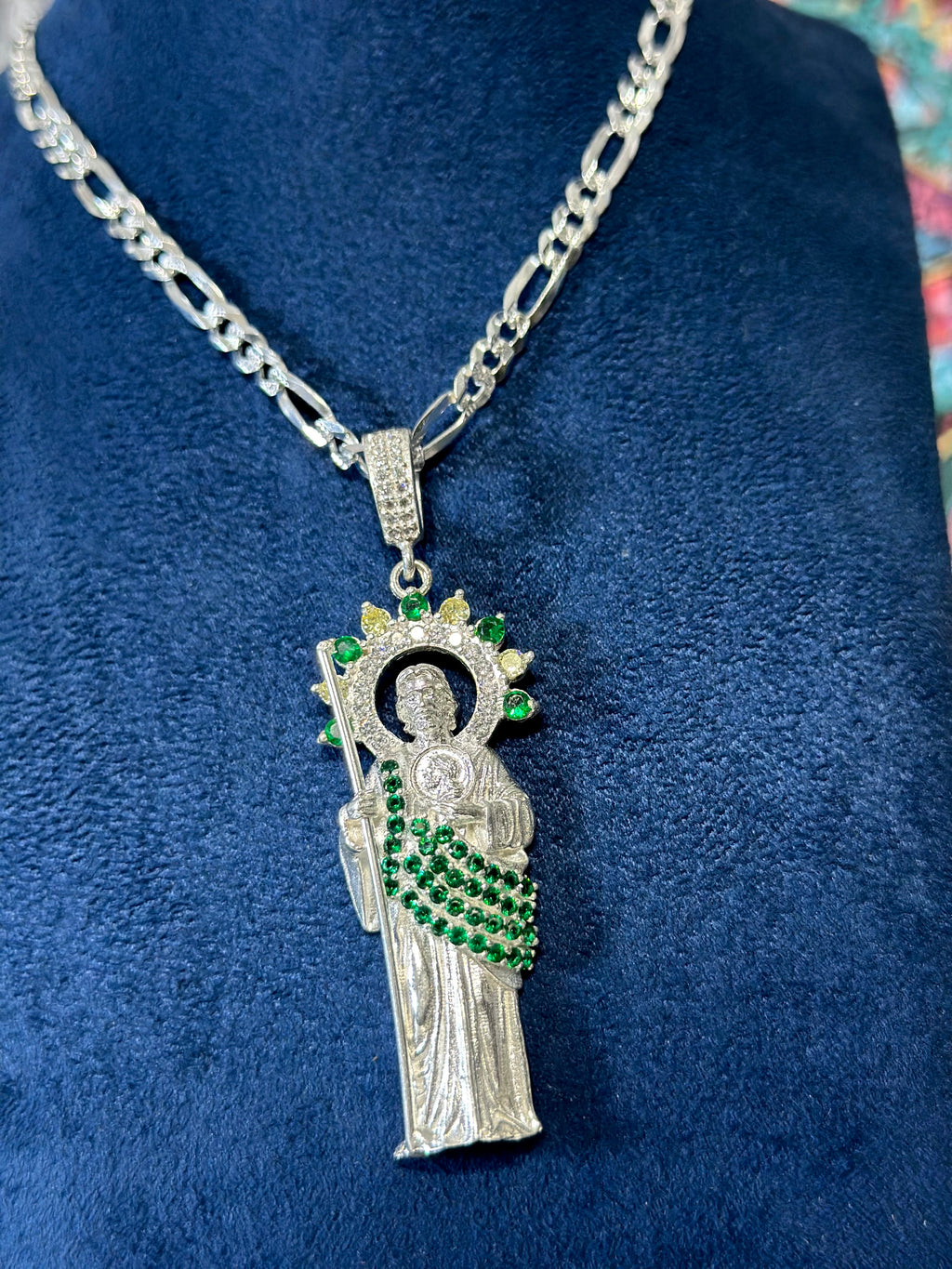 Dije San Judas Tricolor Plata .925