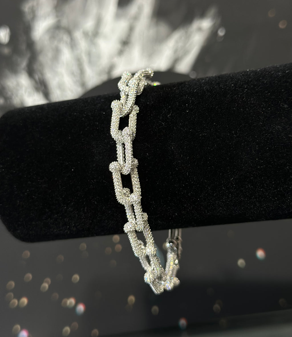 Pulsera Paper Clip Plata .925