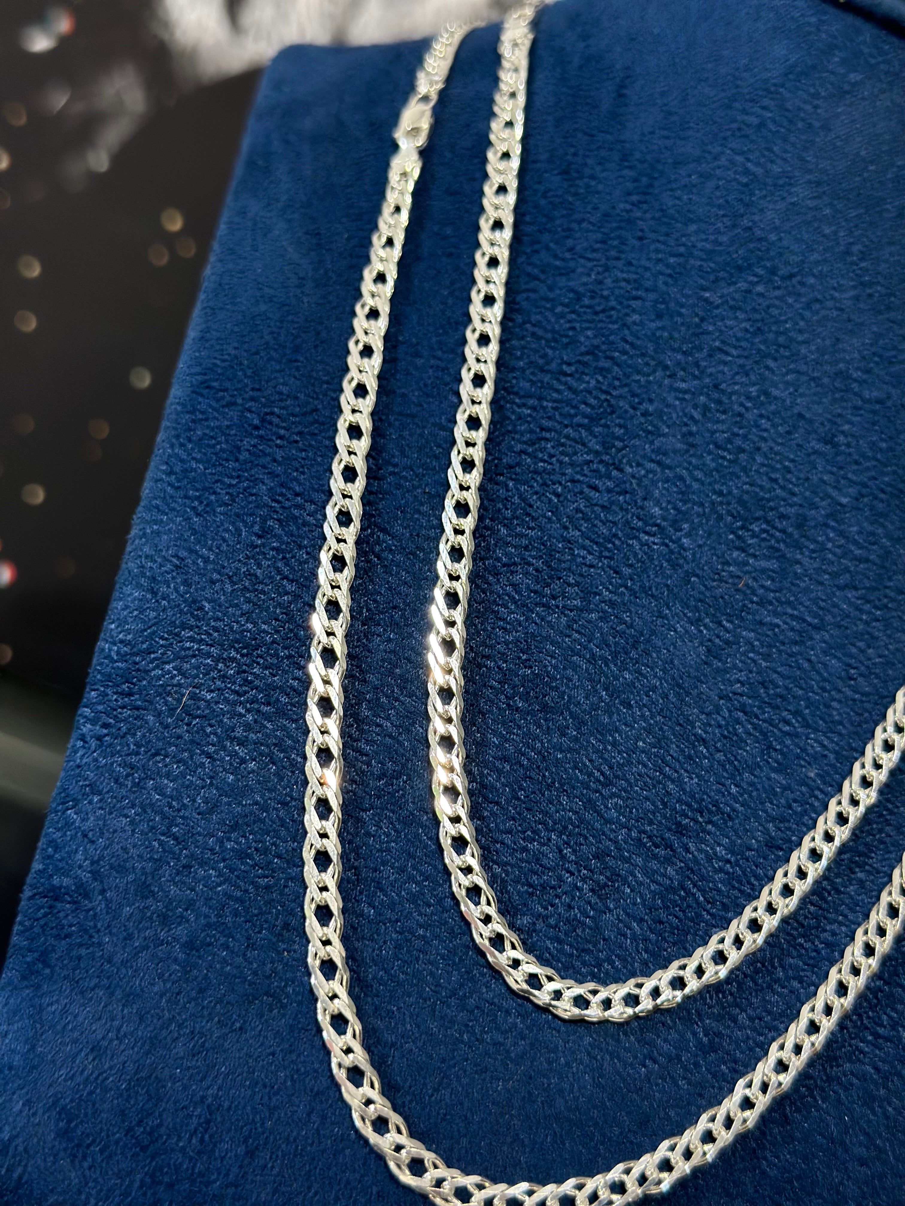 Cadena Doble Rombo Plata .925