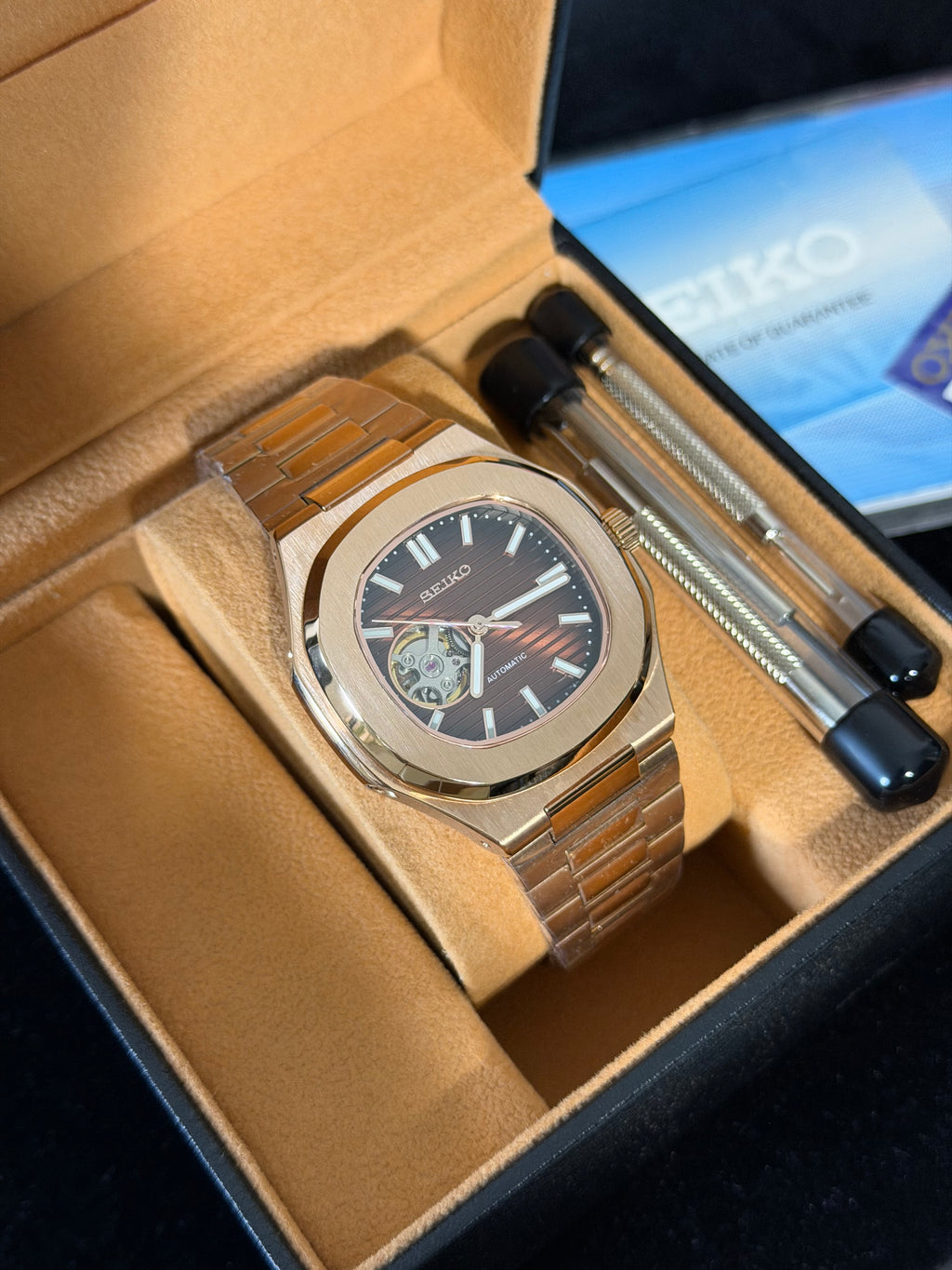 Nautilus Rose Gold - Seiko Mod