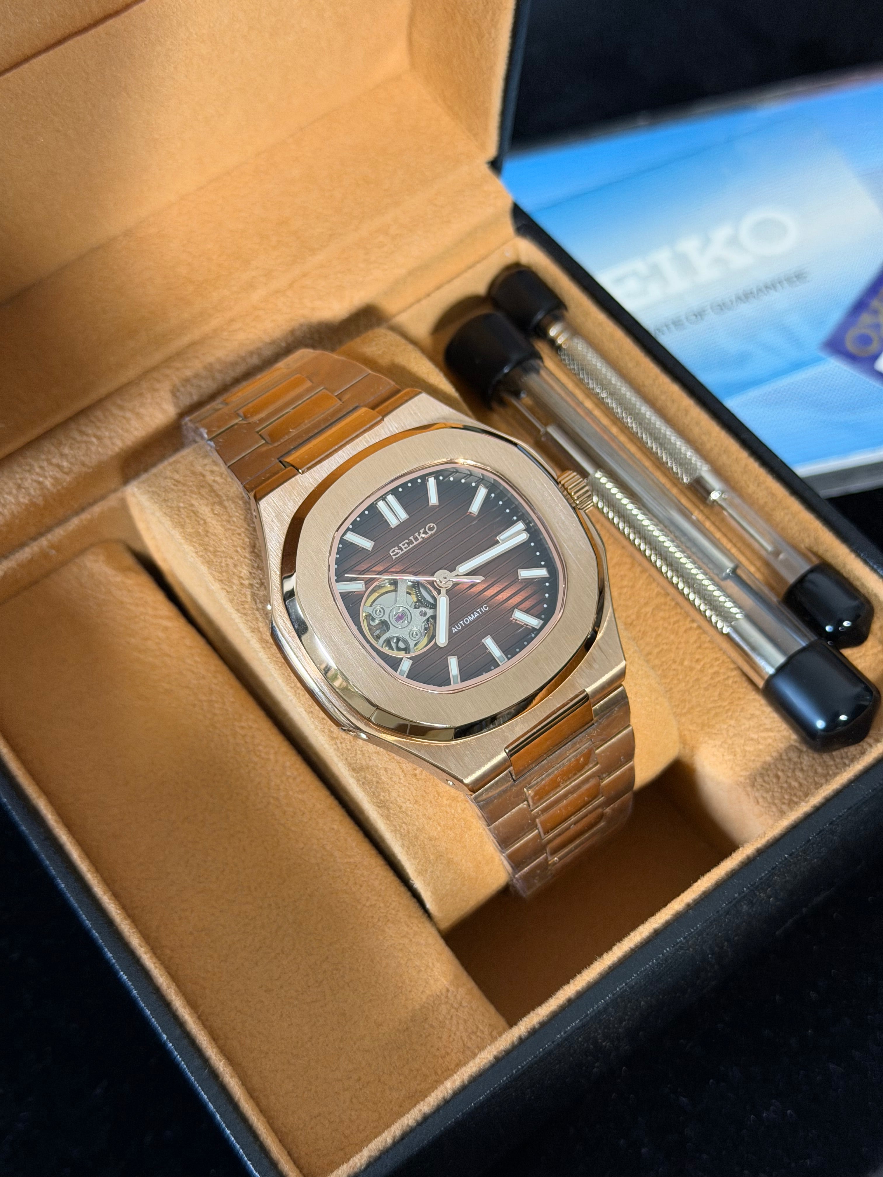 Nautilus Rose Gold - Seiko Mod