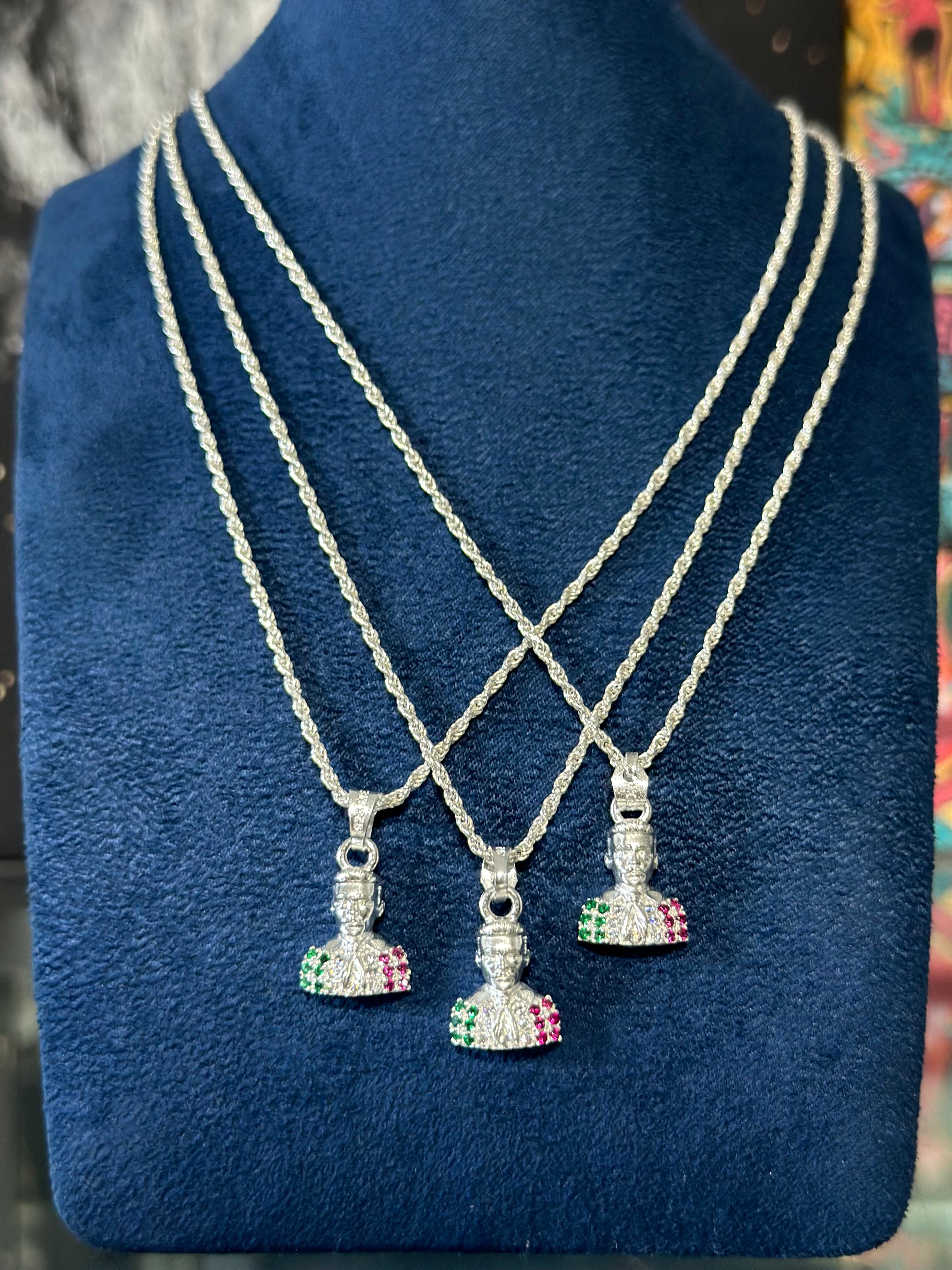 Dije Malverde Medio Cuerpo Plata .925