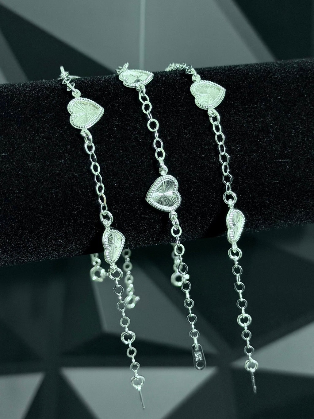 Pulsera 4 Corazones Plata .925