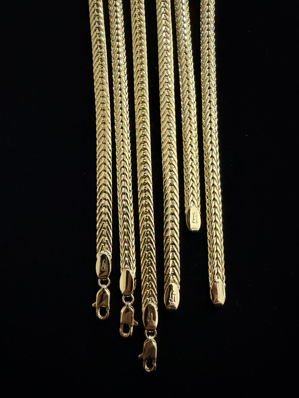 Cadena Foxtail 6.1mm Oro Laminado