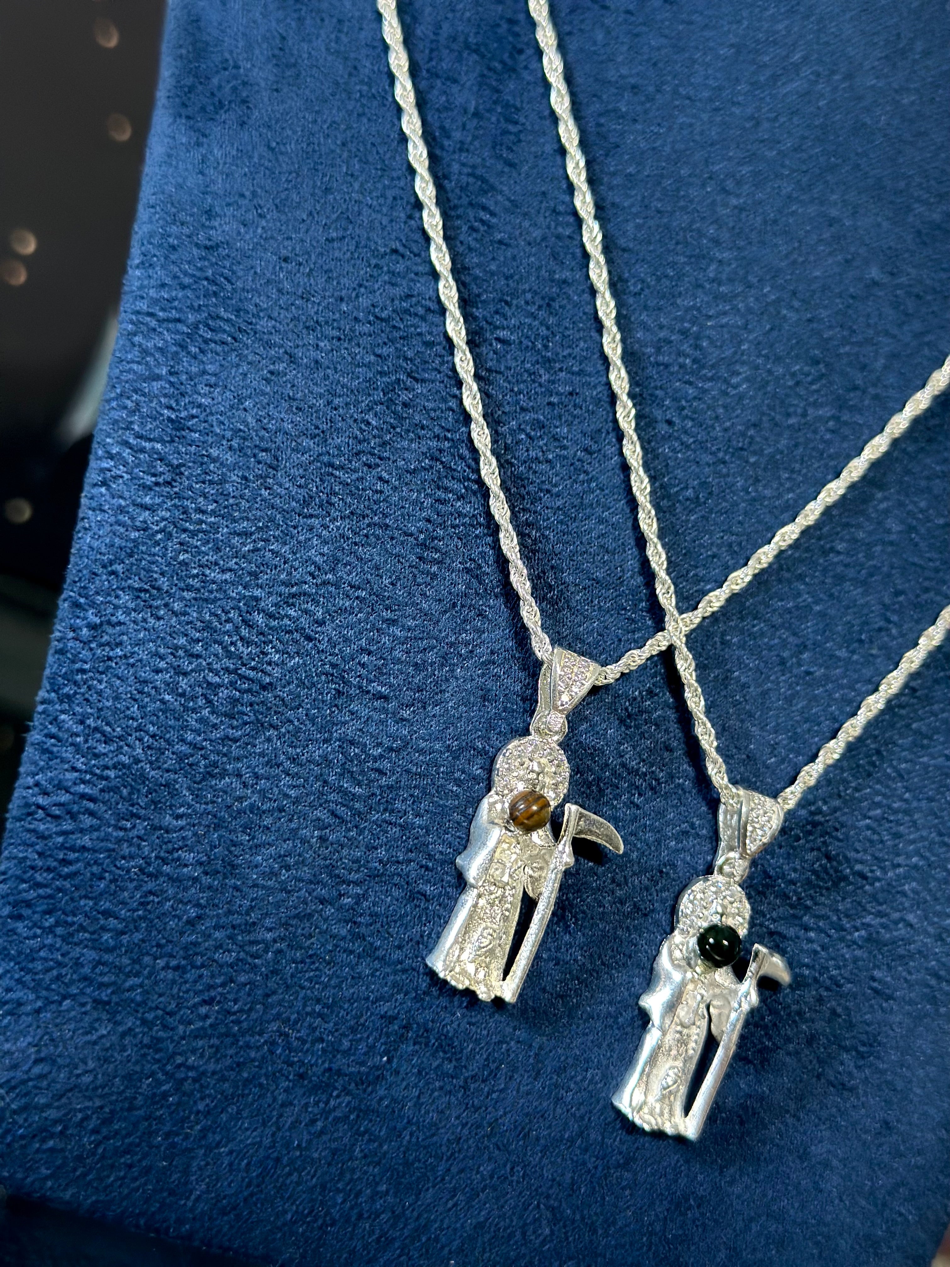 Dije Santa Muerte Chica Plata .925