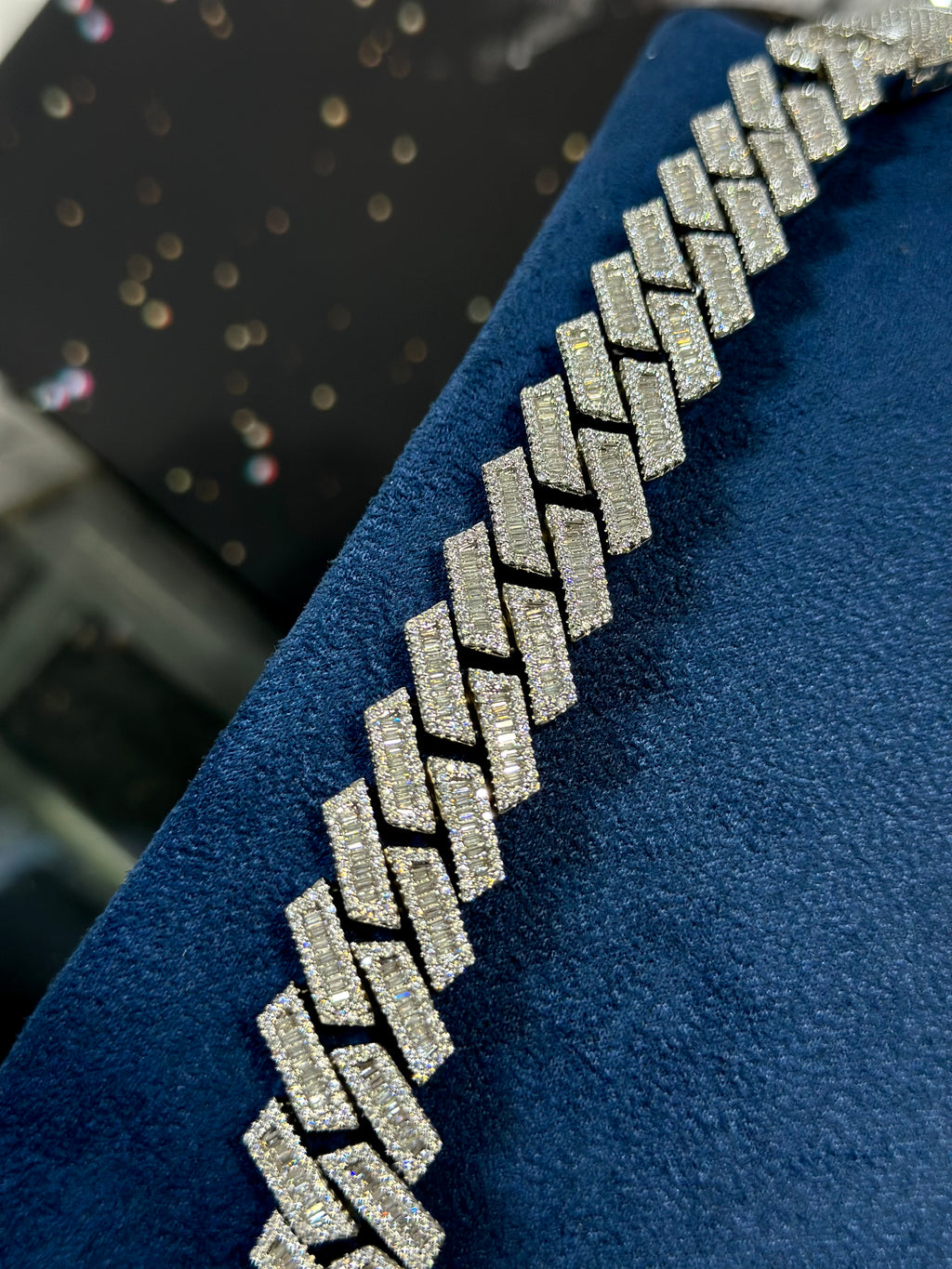 Cadena Miami Baguette Laminado 18k