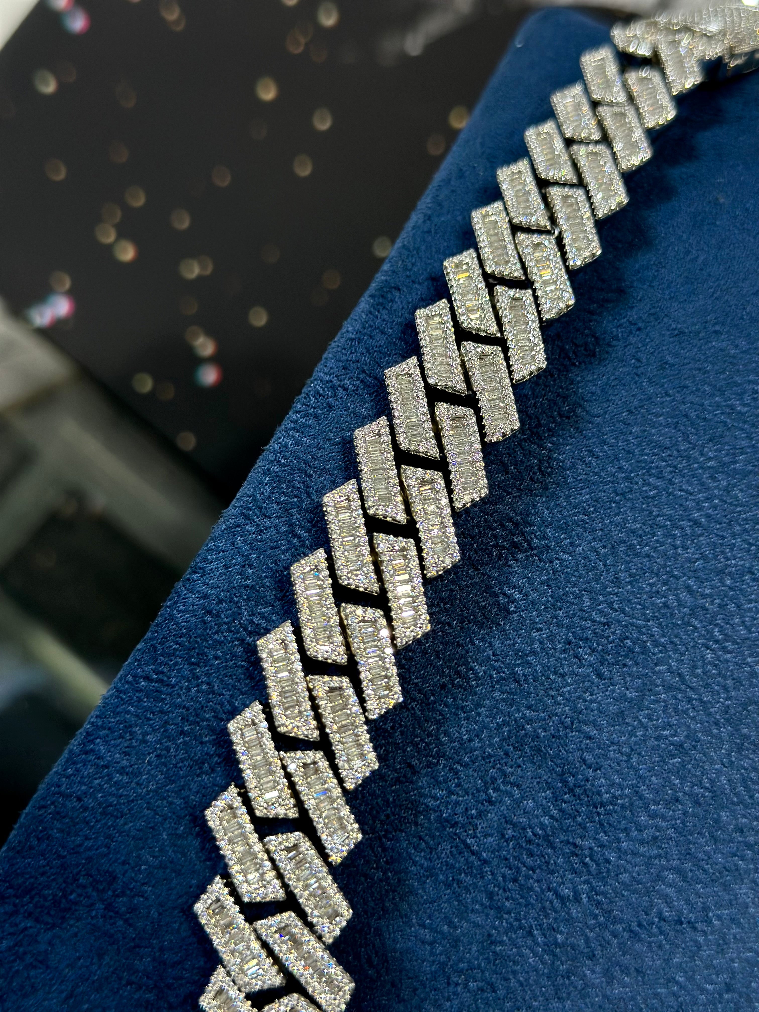 Cadena Miami Baguette Laminado 18k