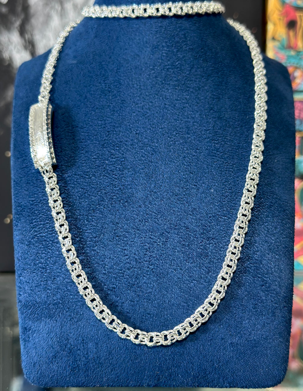 Cadena Tejido Chino Greca Plata .925