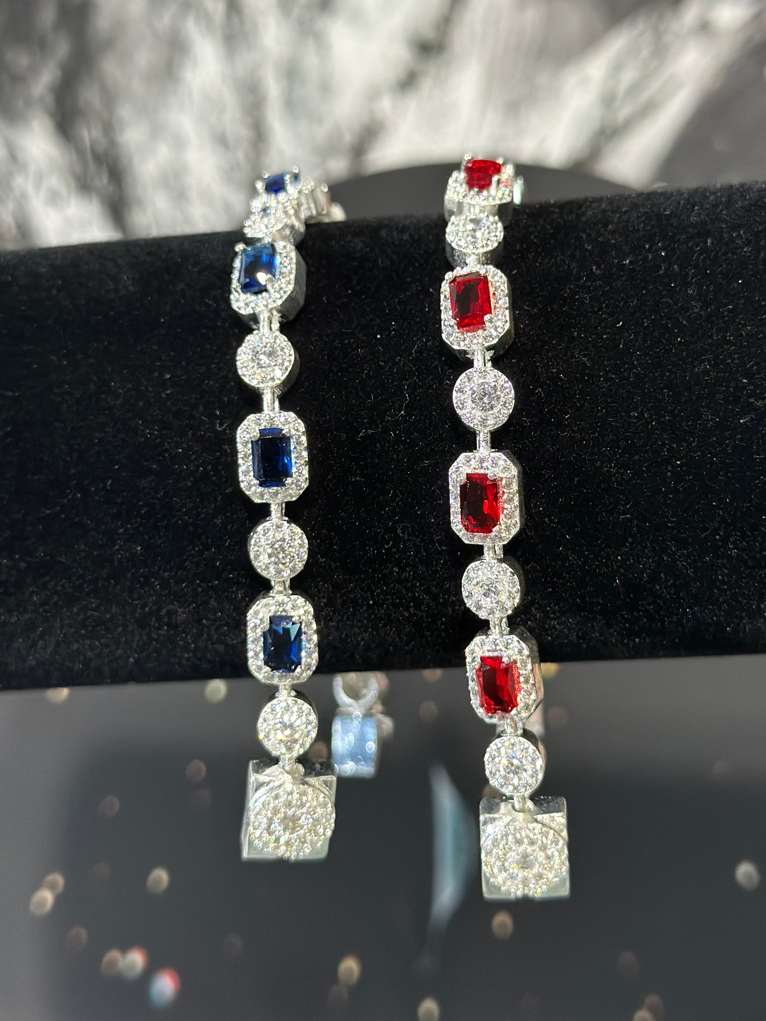 Pulsera Tennis Double Plata .925