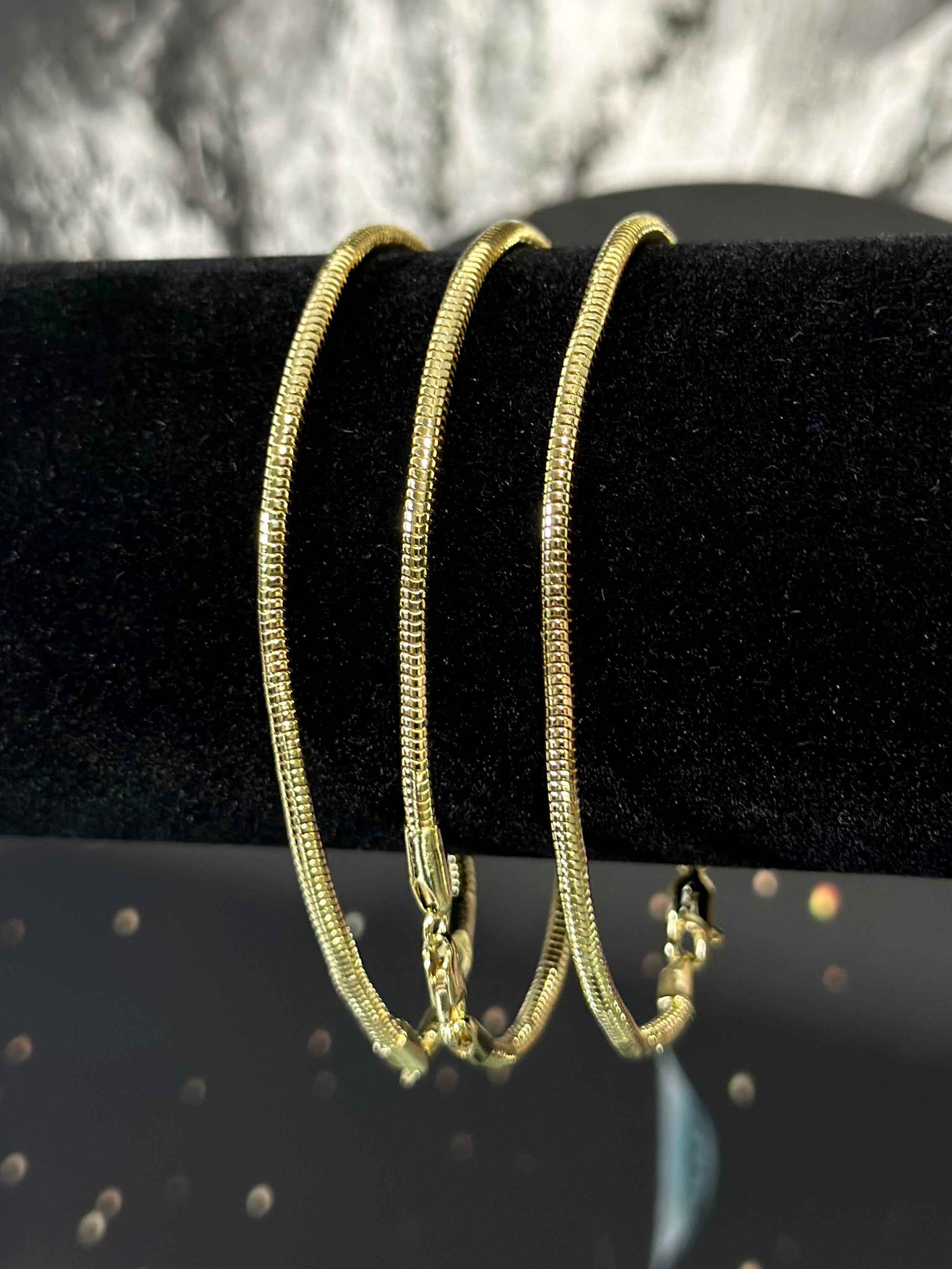 Pulsera Snake 2.4mm Oro Laminado