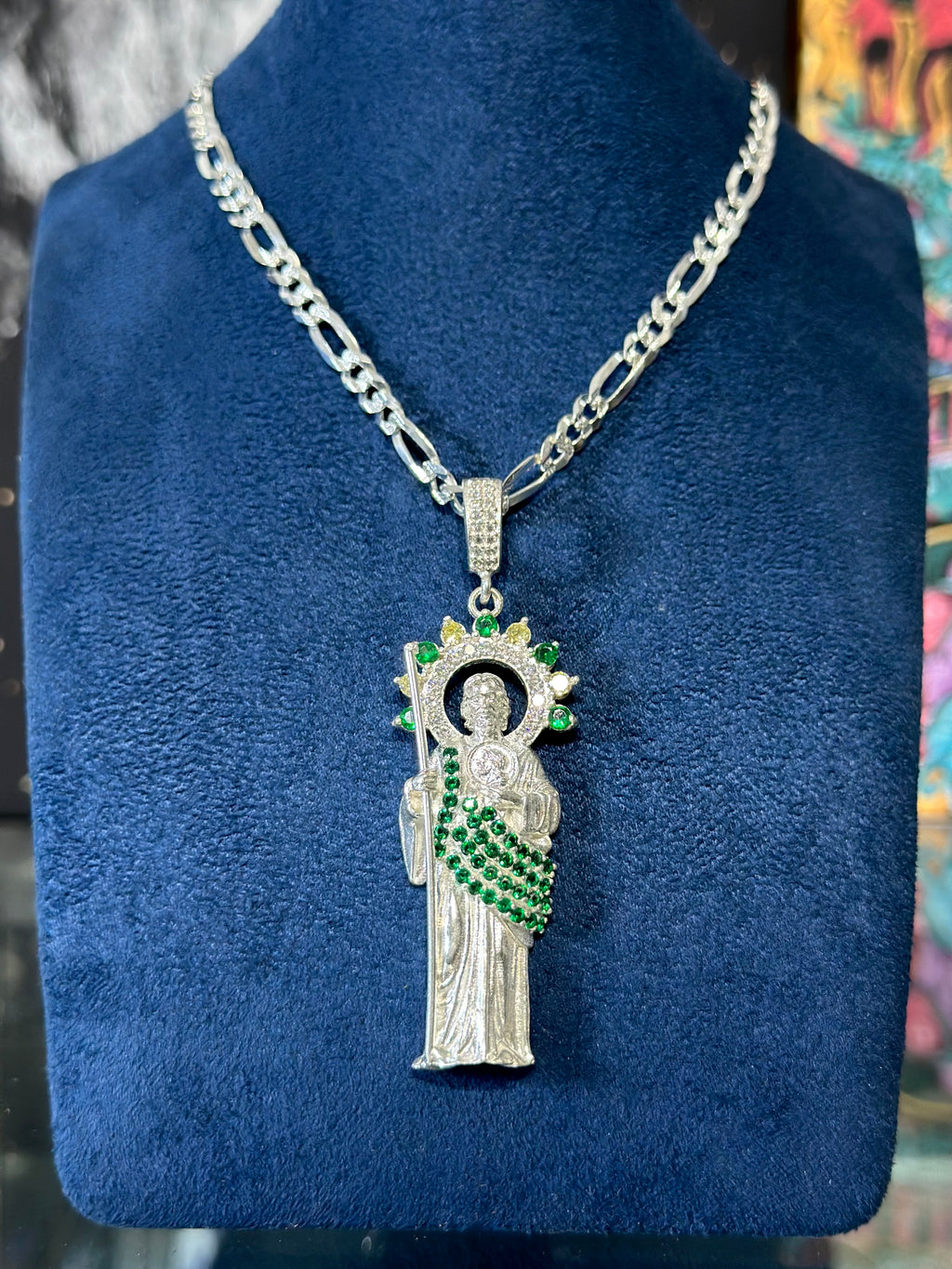 Dije San Judas Tricolor Plata .925