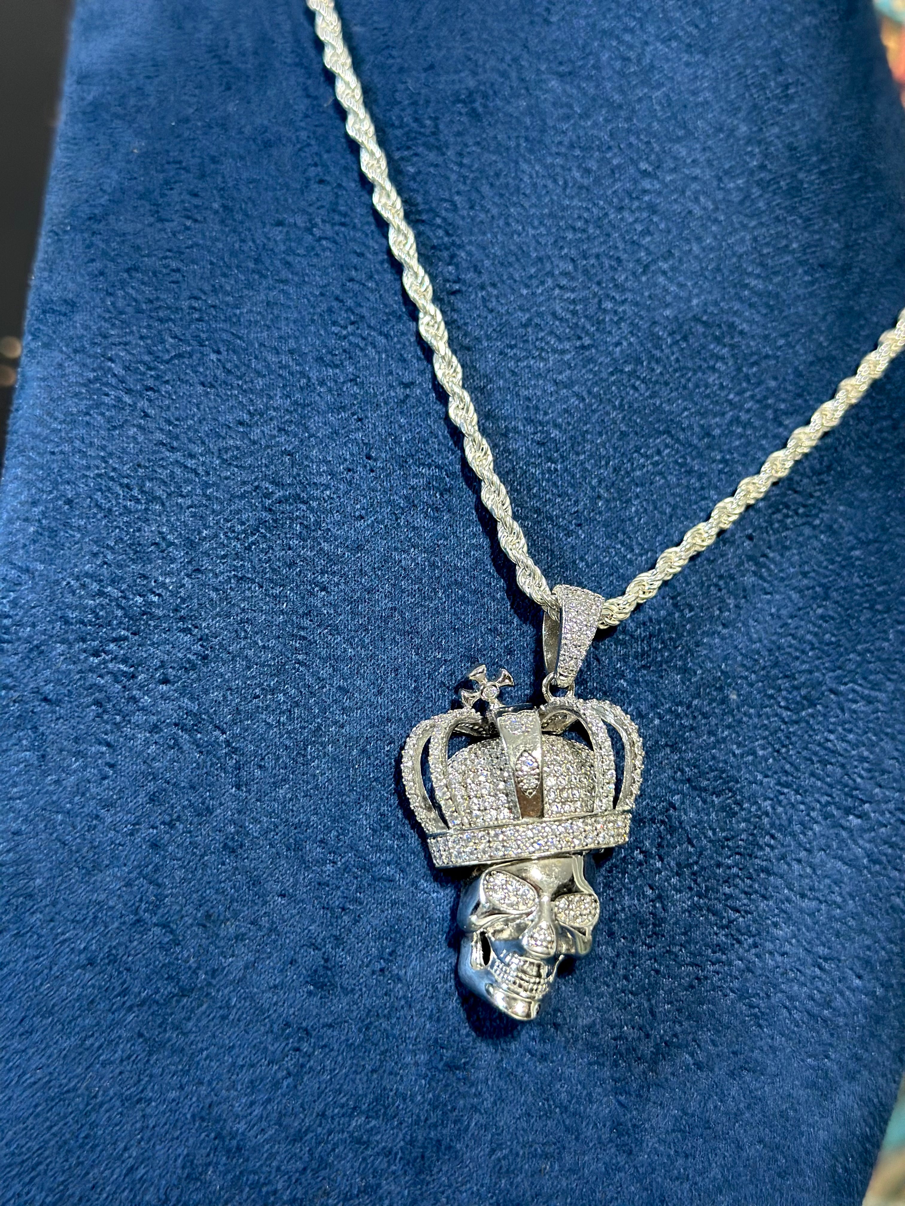 Dije Skull Face Plata .925