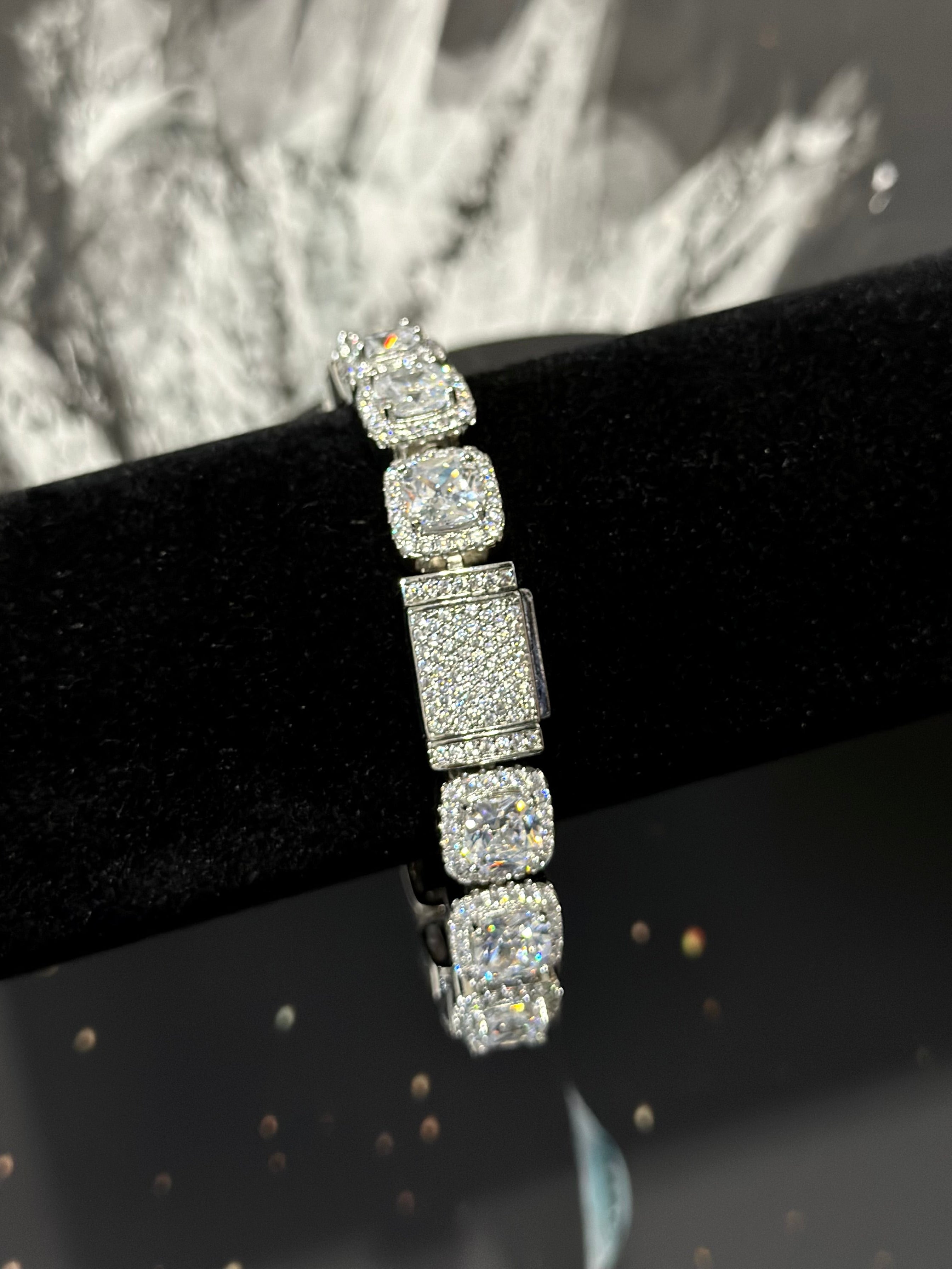 Pulsera Tennis Jumbo Laminado 18k