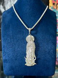 Dije Virgen Bulto Baguette Plata .925