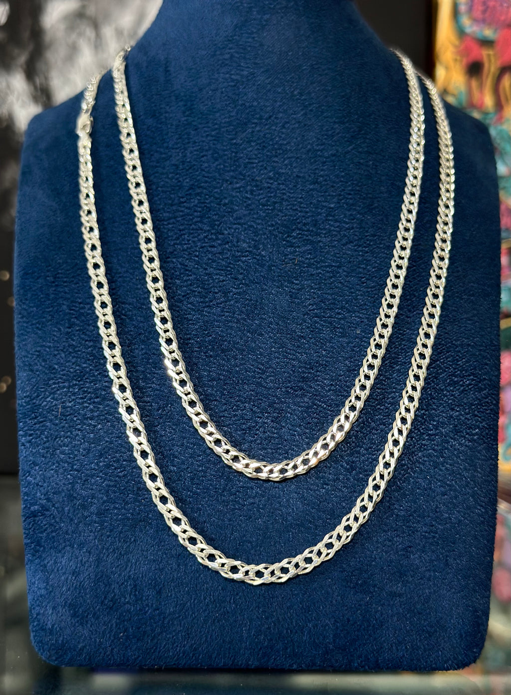 Cadena Doble Rombo Plata .925