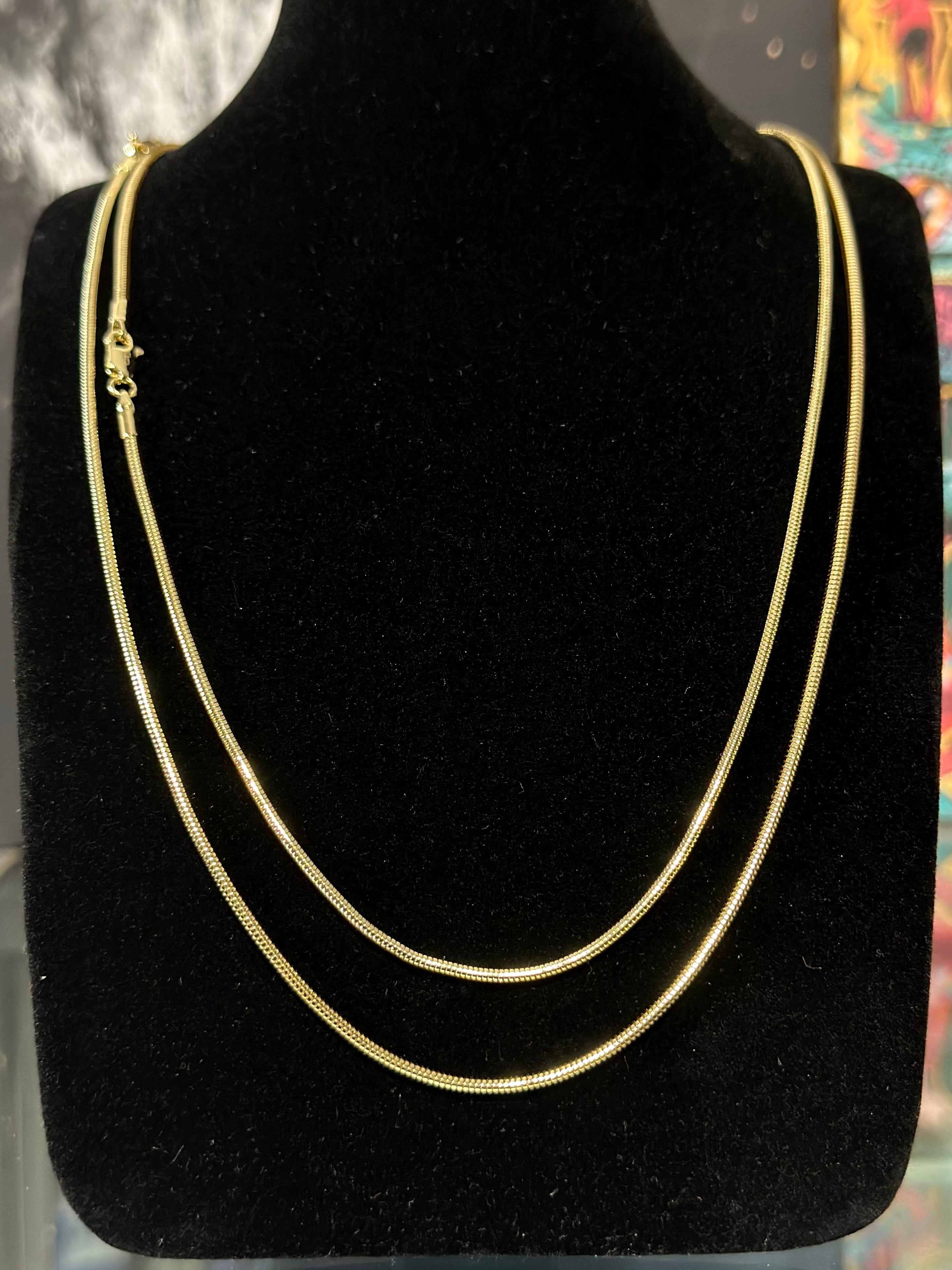 Cadena Snake 2mm Oro Laminado