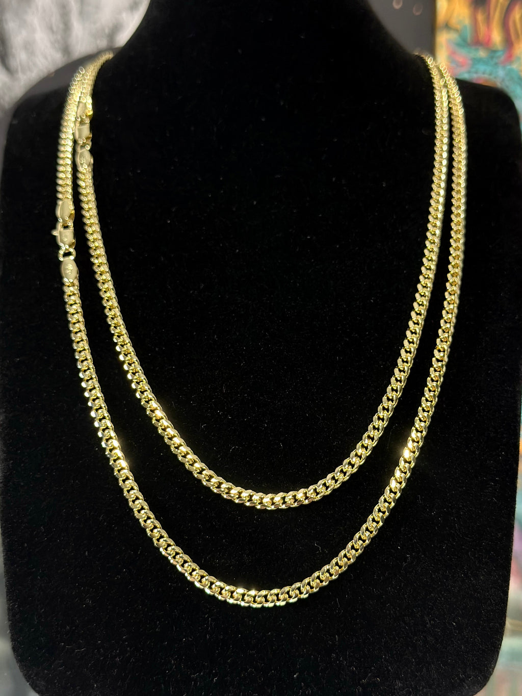 Cadena Cubana 3.5mm Oro Laminado