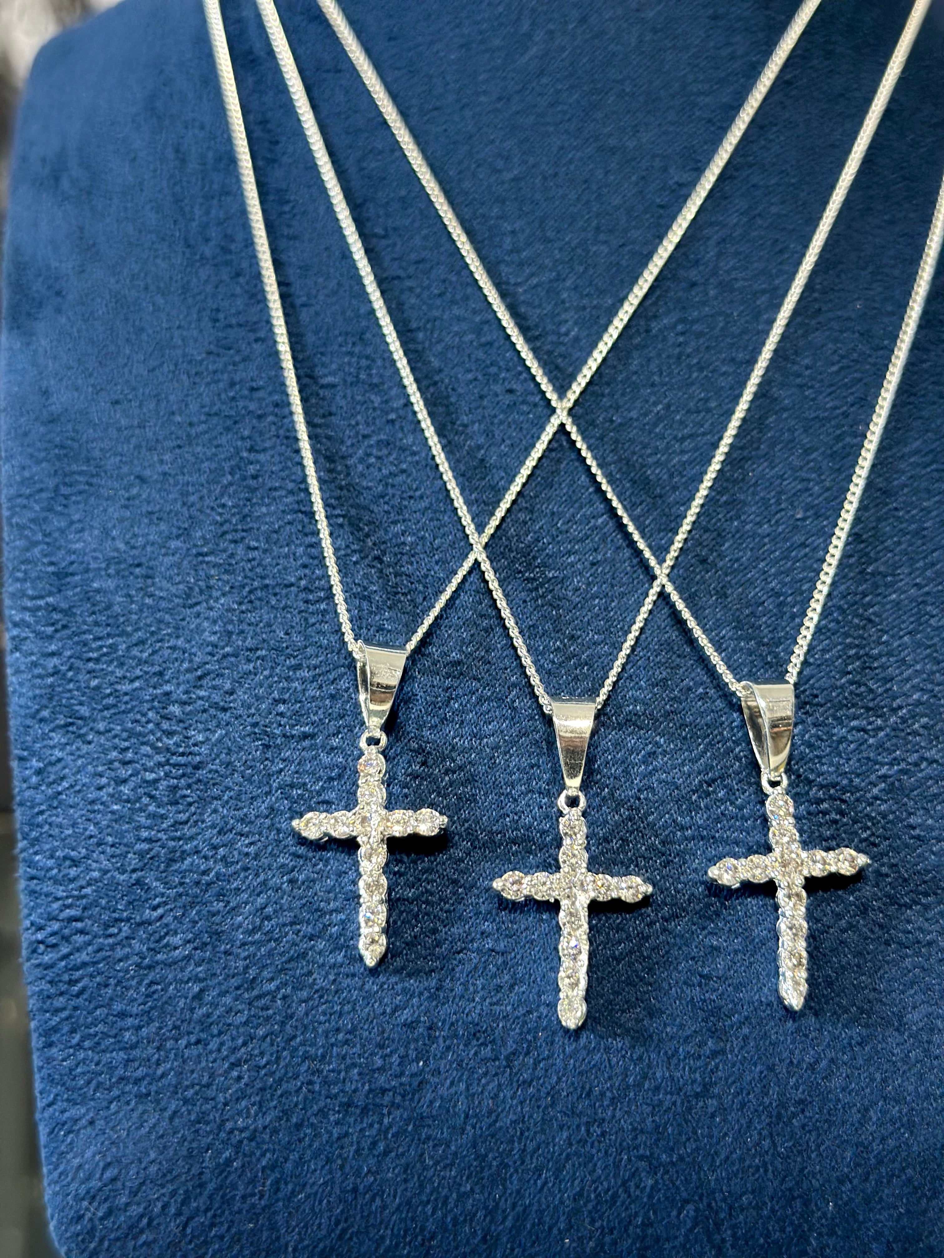 Dije Cruz Zirconias Plata .925