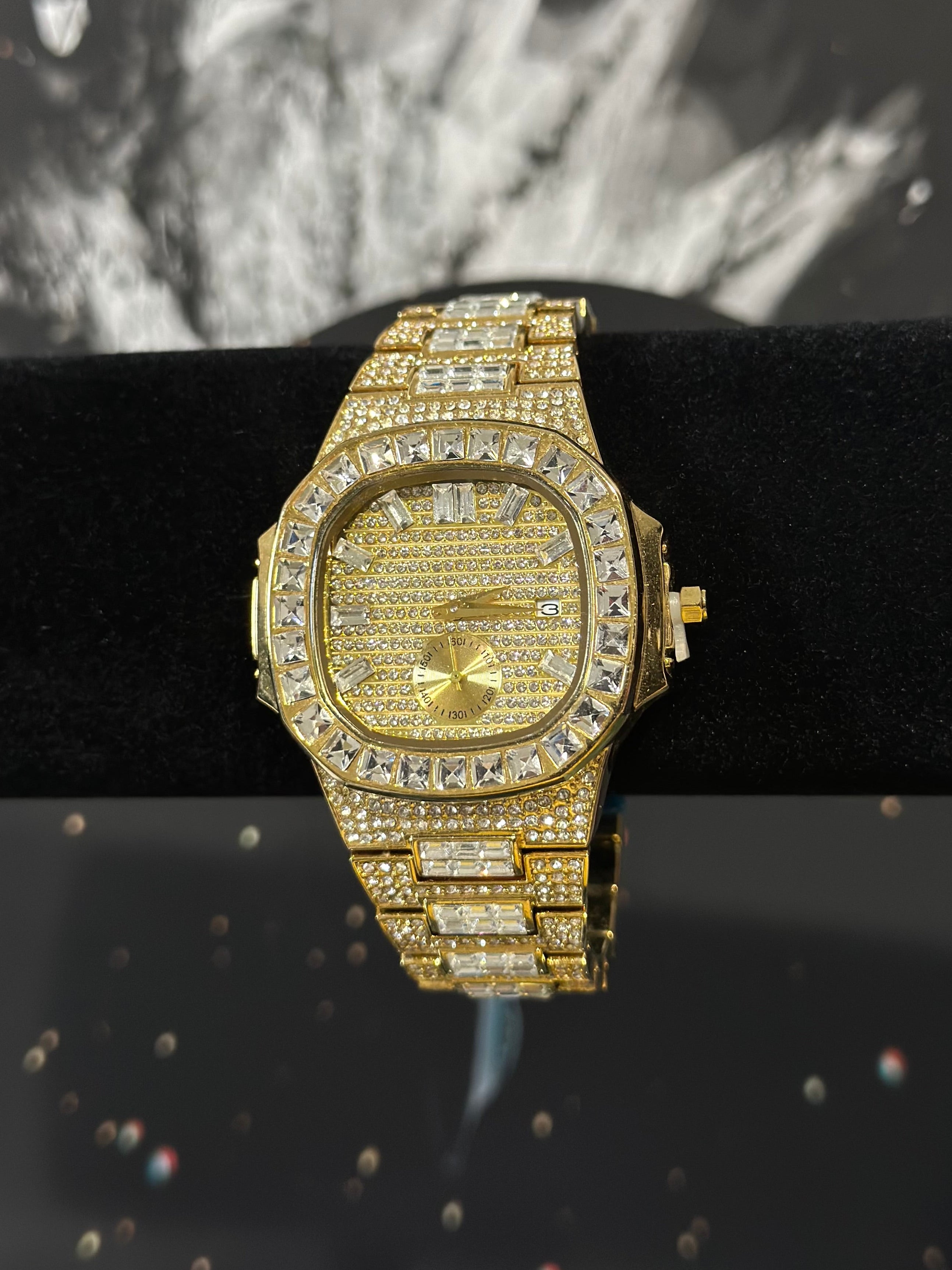Reloj ICED Baguette Dorado Acero