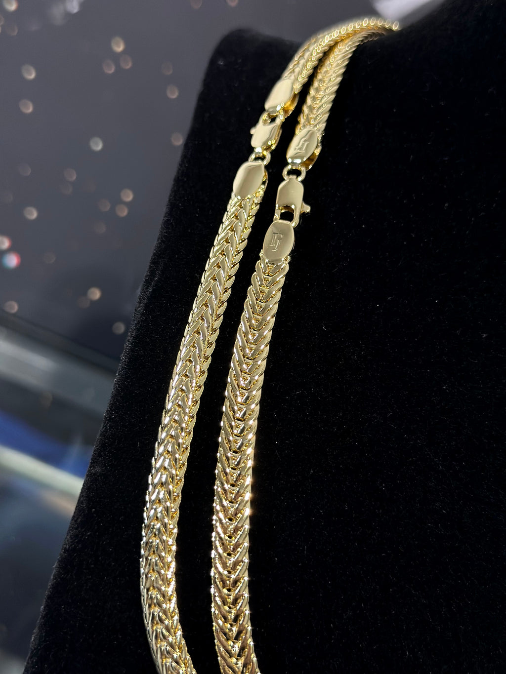 Cadena Foxtail 6.1mm Oro Laminado