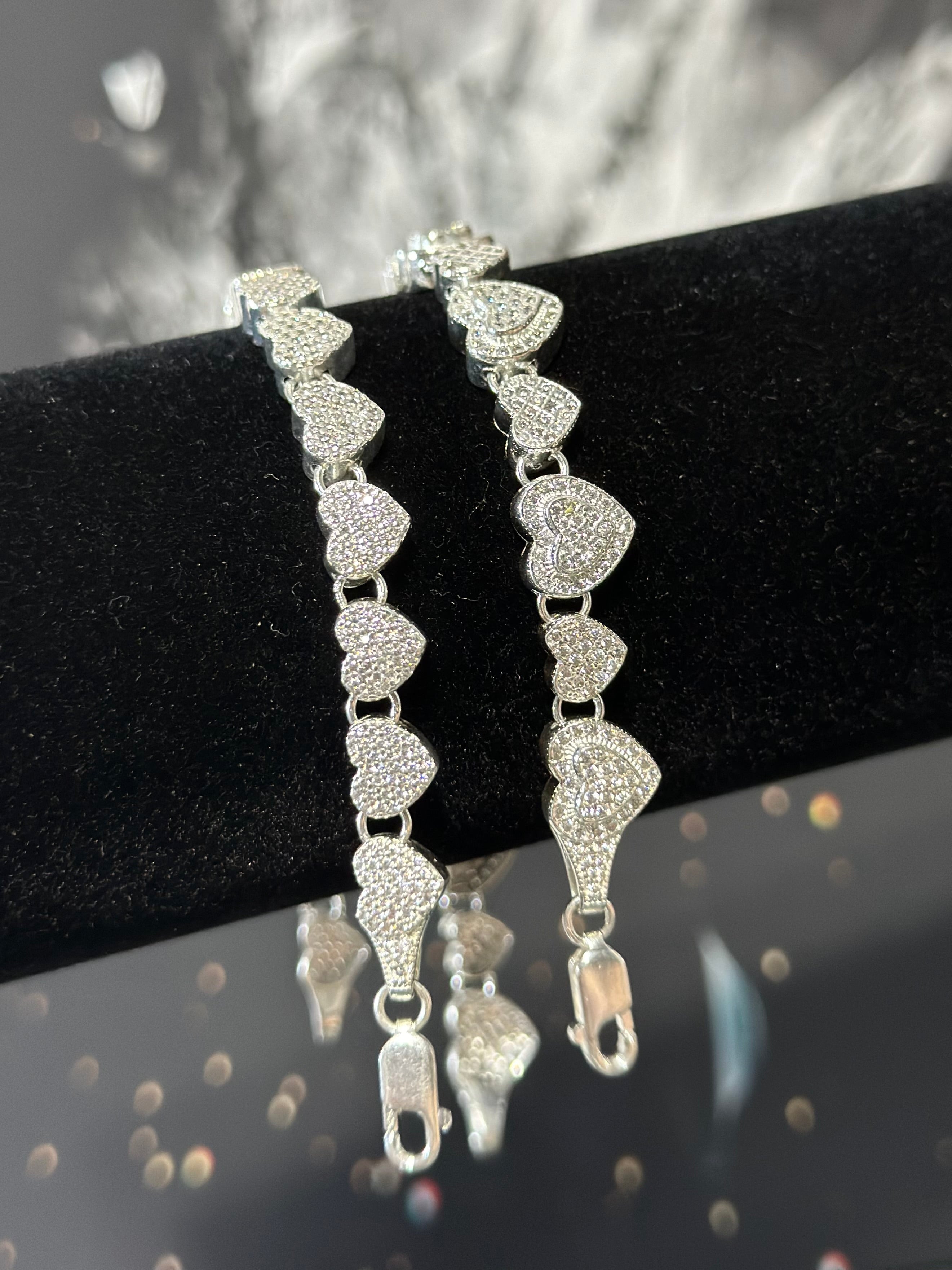 Pulsera Hearts Plata .925