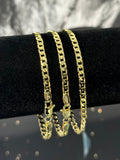 Pulsera Barbada 4mm Oro Laminado