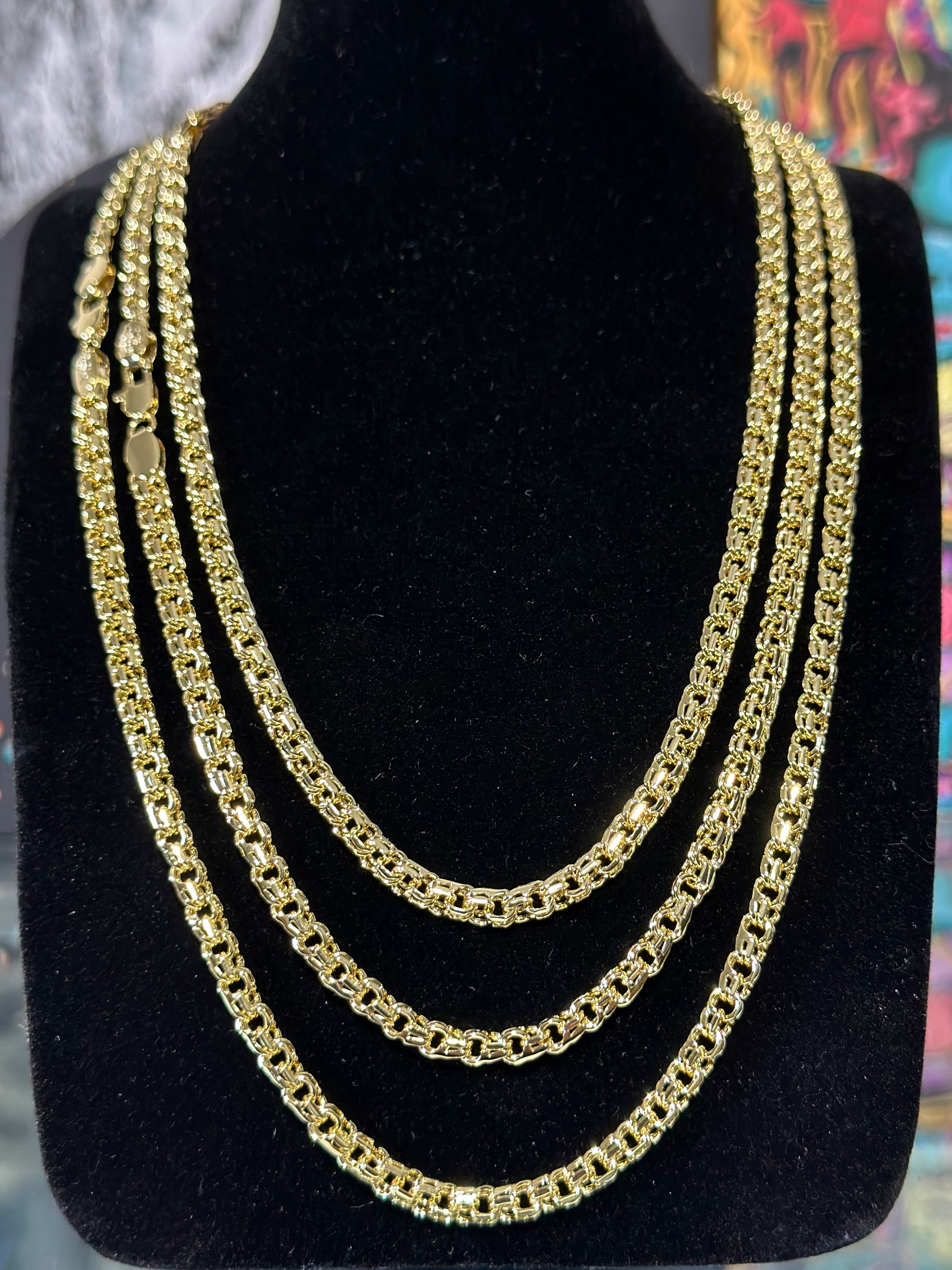 Cadena Chino 4.5mm Oro Laminado