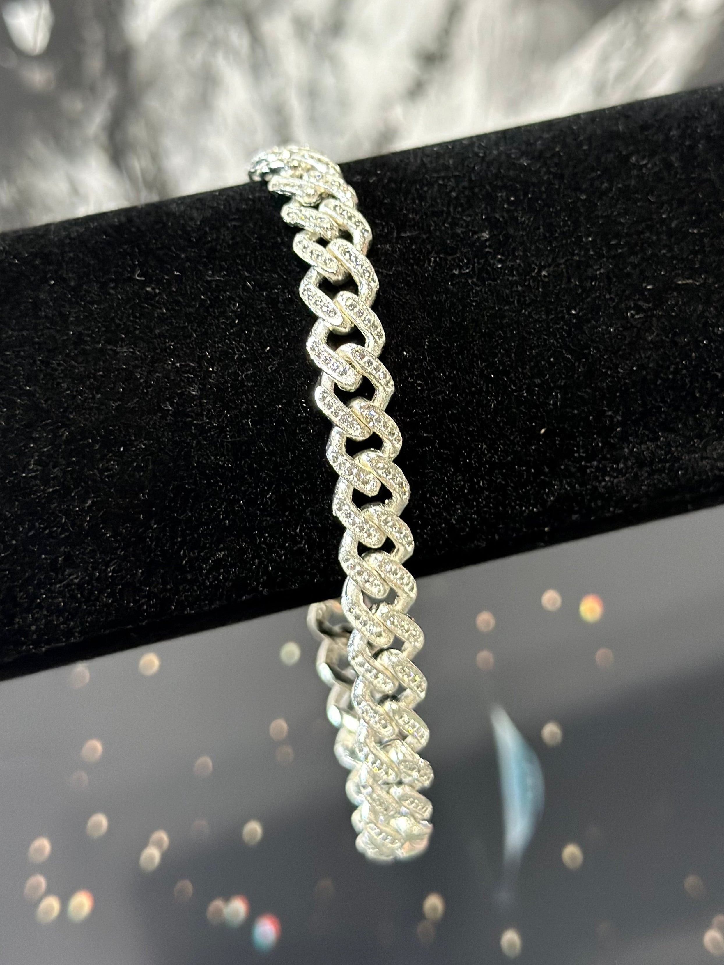 Pulsera Cubana 9mm Plata .925