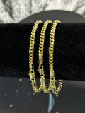Pulsera Cubana 3.5mm Oro Laminado
