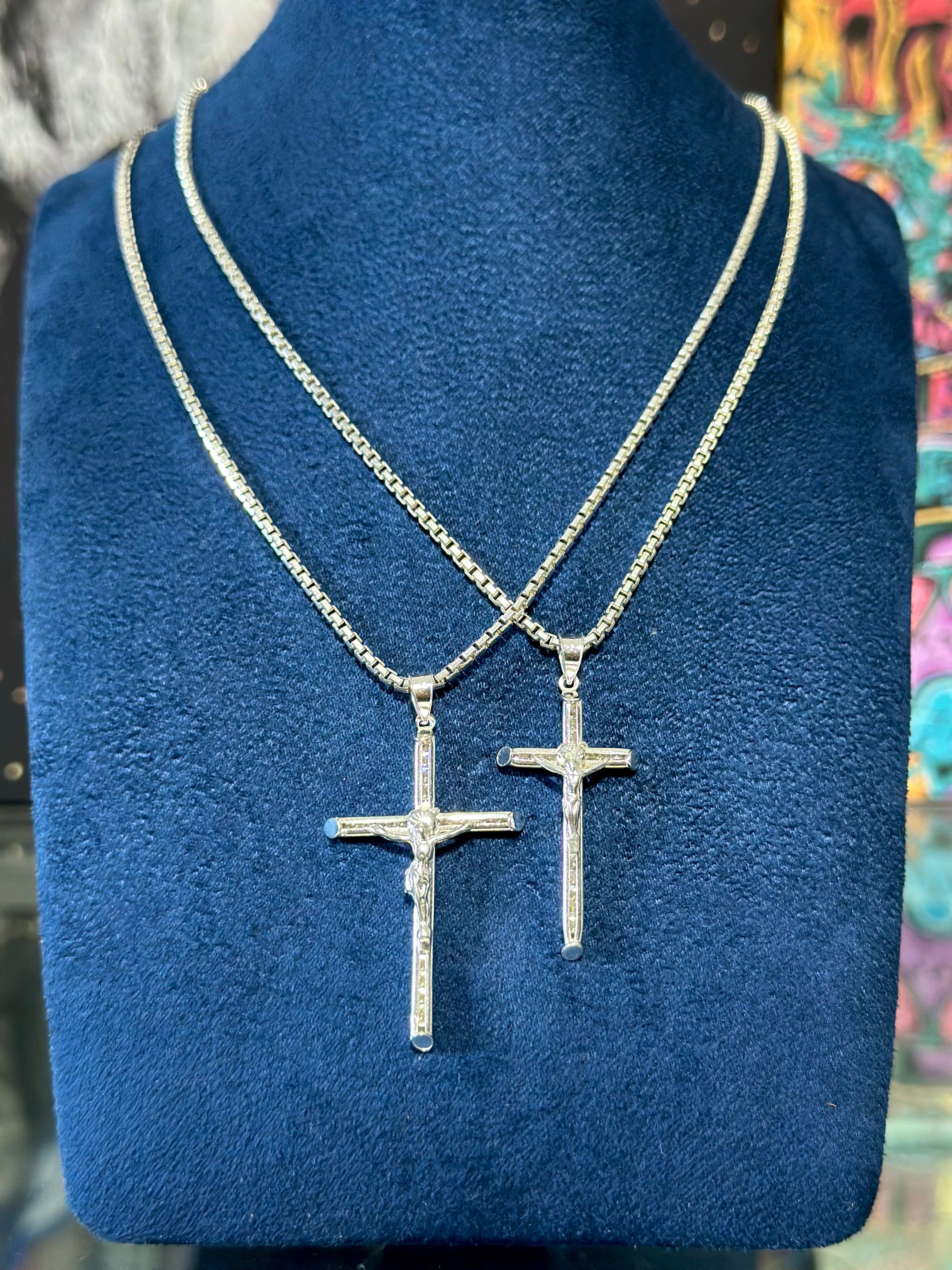 Dije Cruz Cristo Plata .925