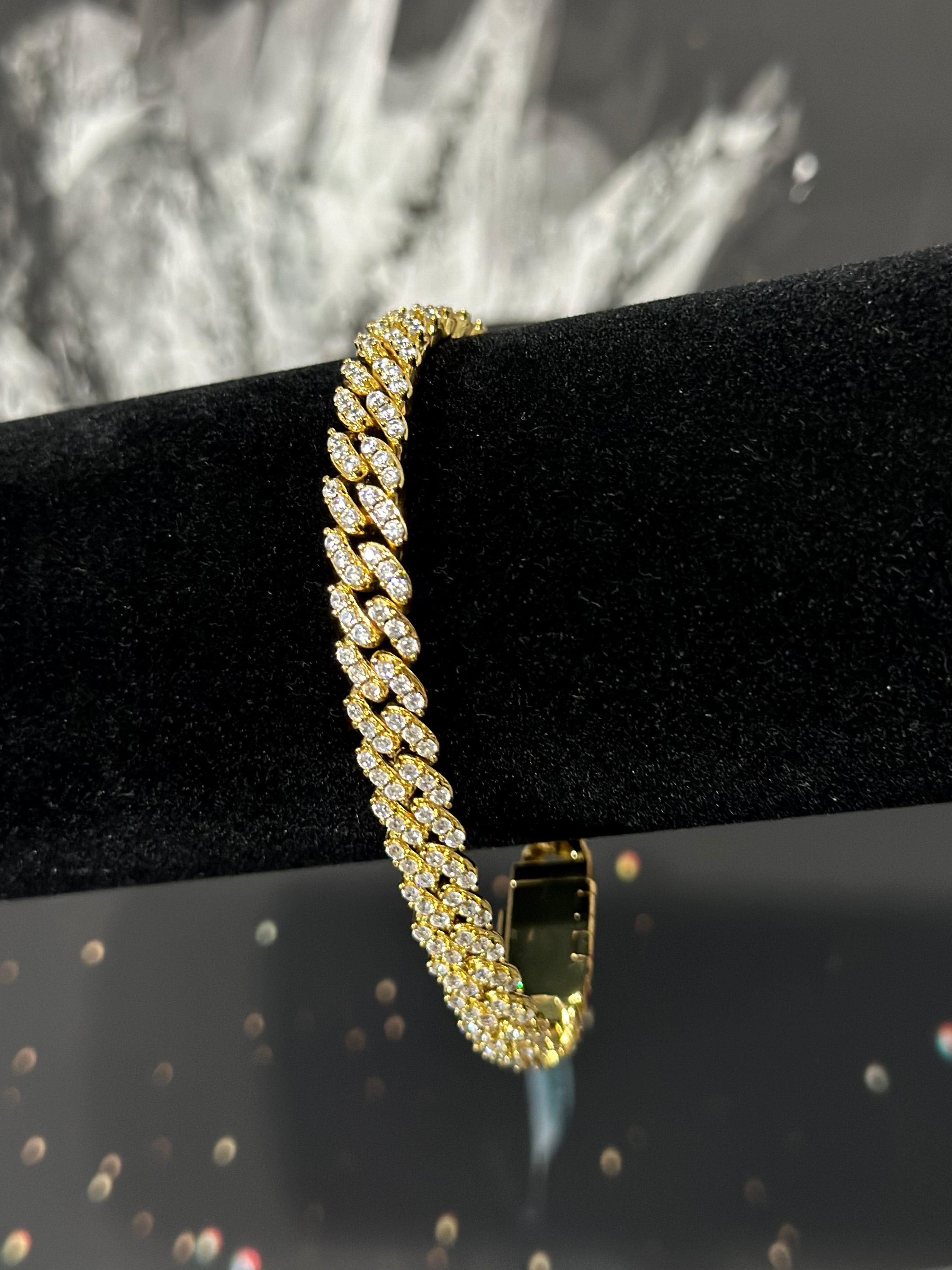 Pulso Cubano 7mm Laminado 18k