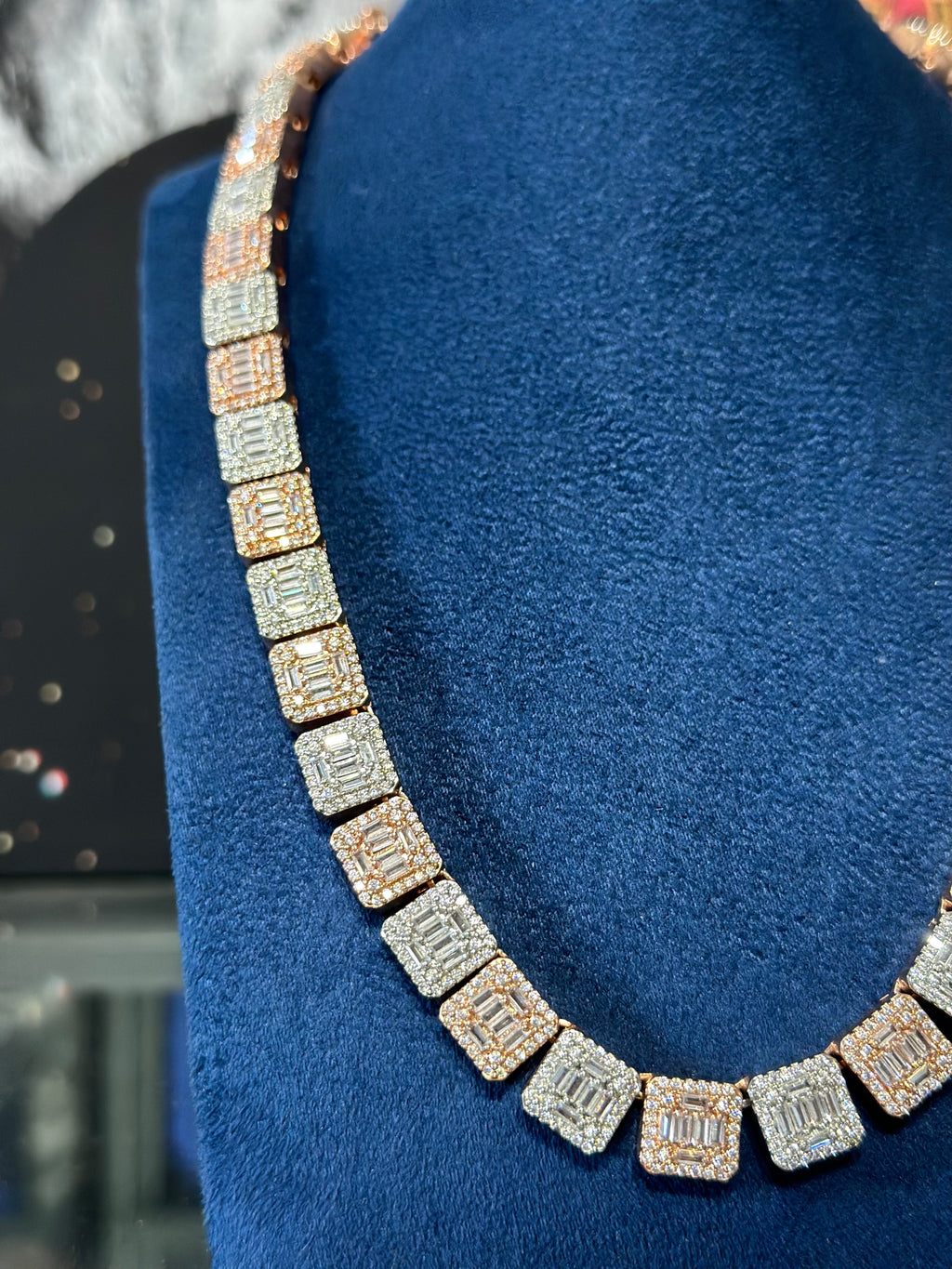 Cadena Tennis Baguette Laminado 18k